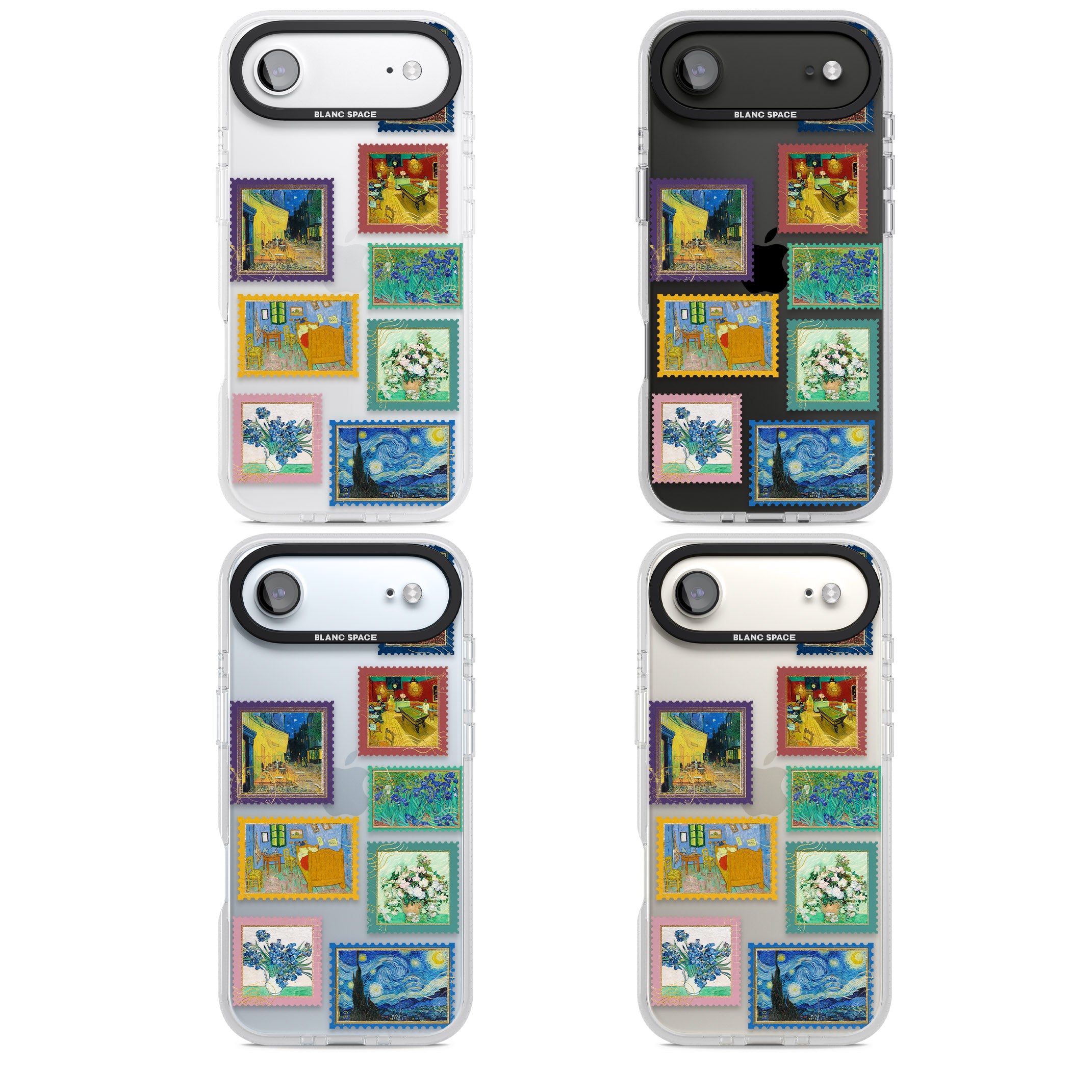 Colourful Vintage Art Stamps iPhone 17 Air Impact Air Clear Phone Case APT Impact Protection