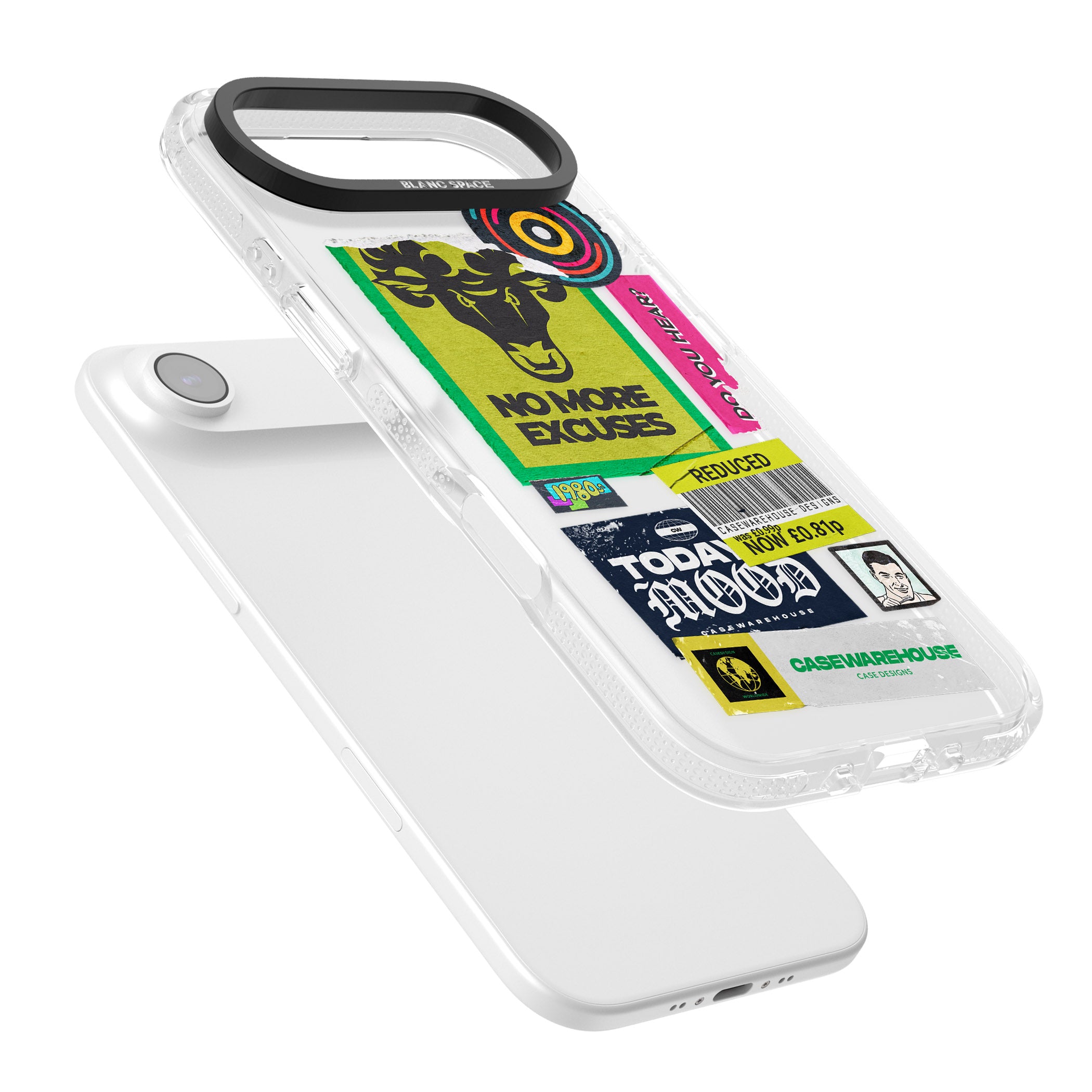 No More Excuses Sticker Mix iPhone 17 Air Impact Air Clear Phone Case Colours
