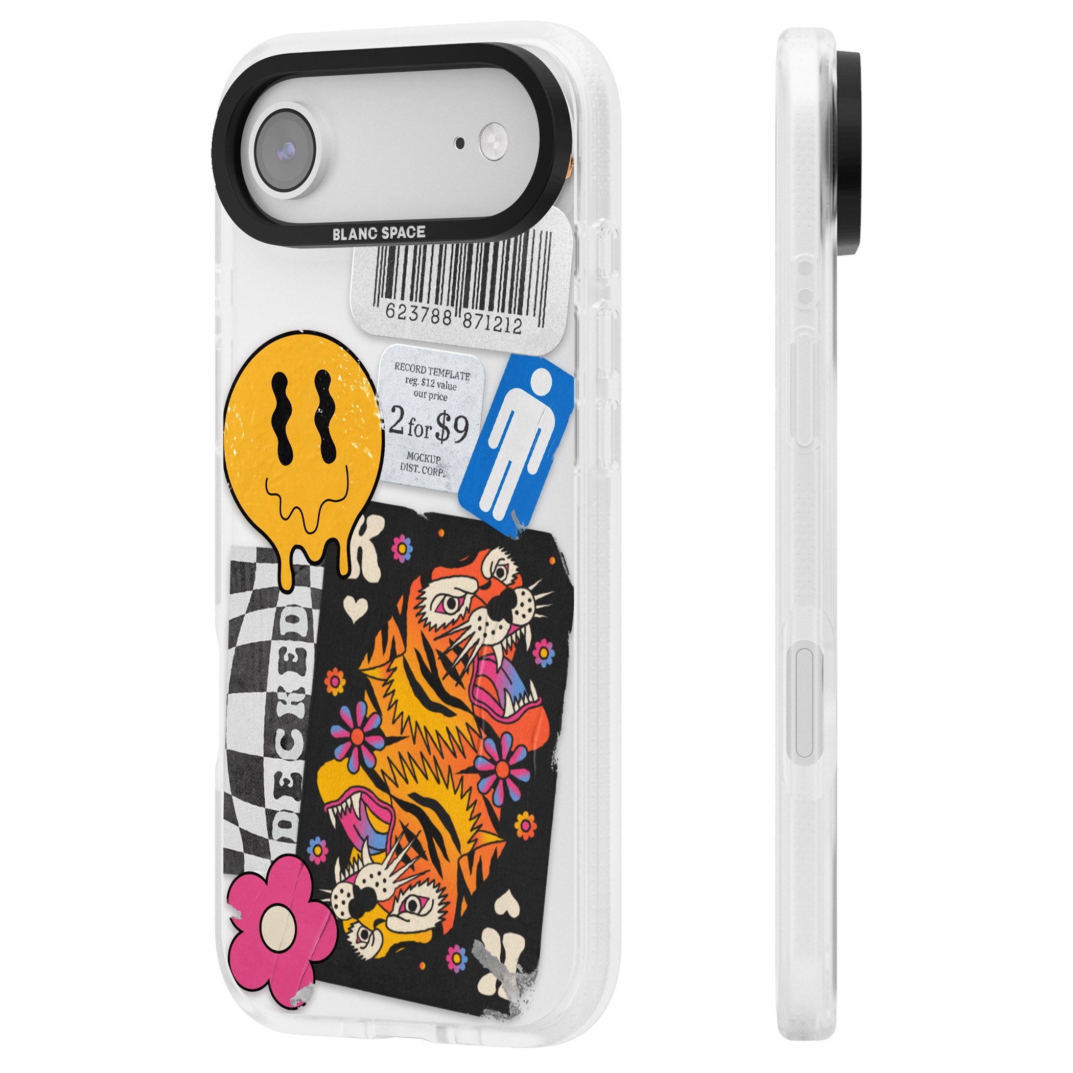 Electric Vibes iPhone 17 Air Impact Air Clear Phone Case Side Profile