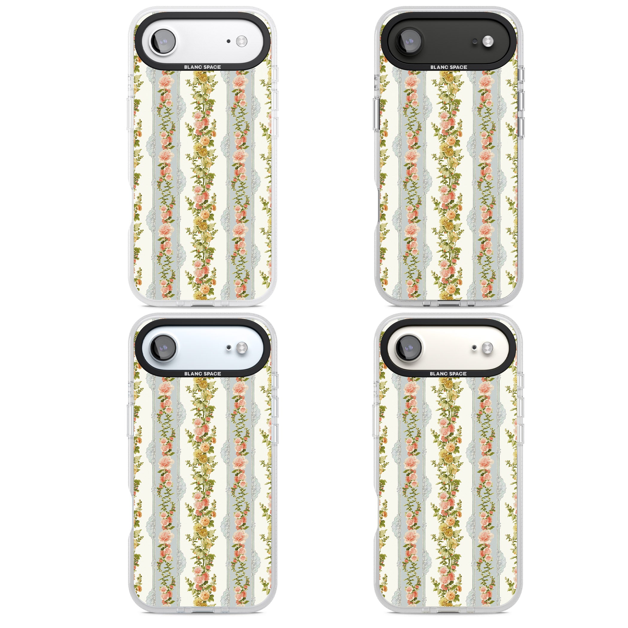 Vintage Floral Stripes iPhone 17 Air Impact Air Clear Phone Case APT Impact Protection