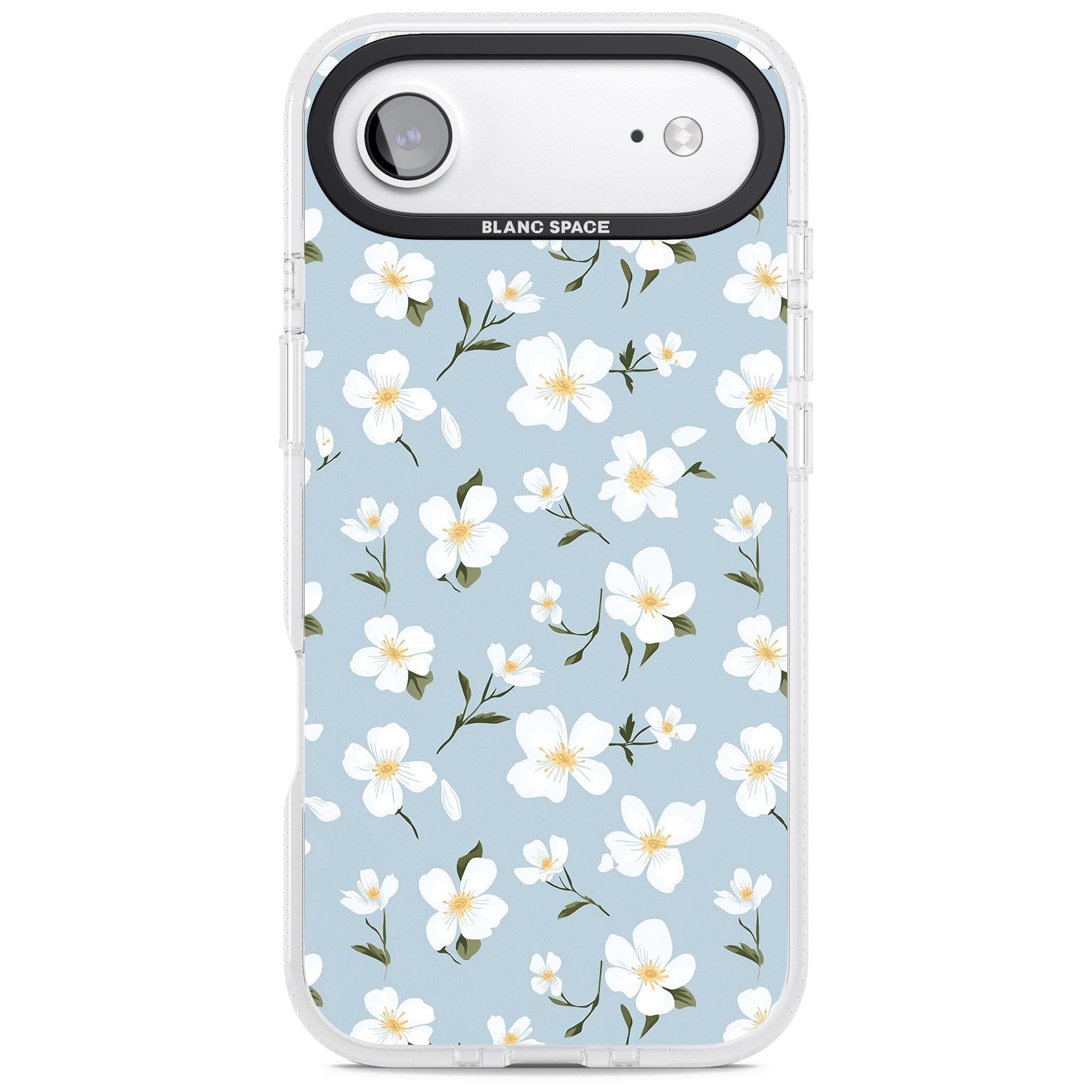 Soft White Blossoms iPhone 17 Air Impact Air Clear Phone Case