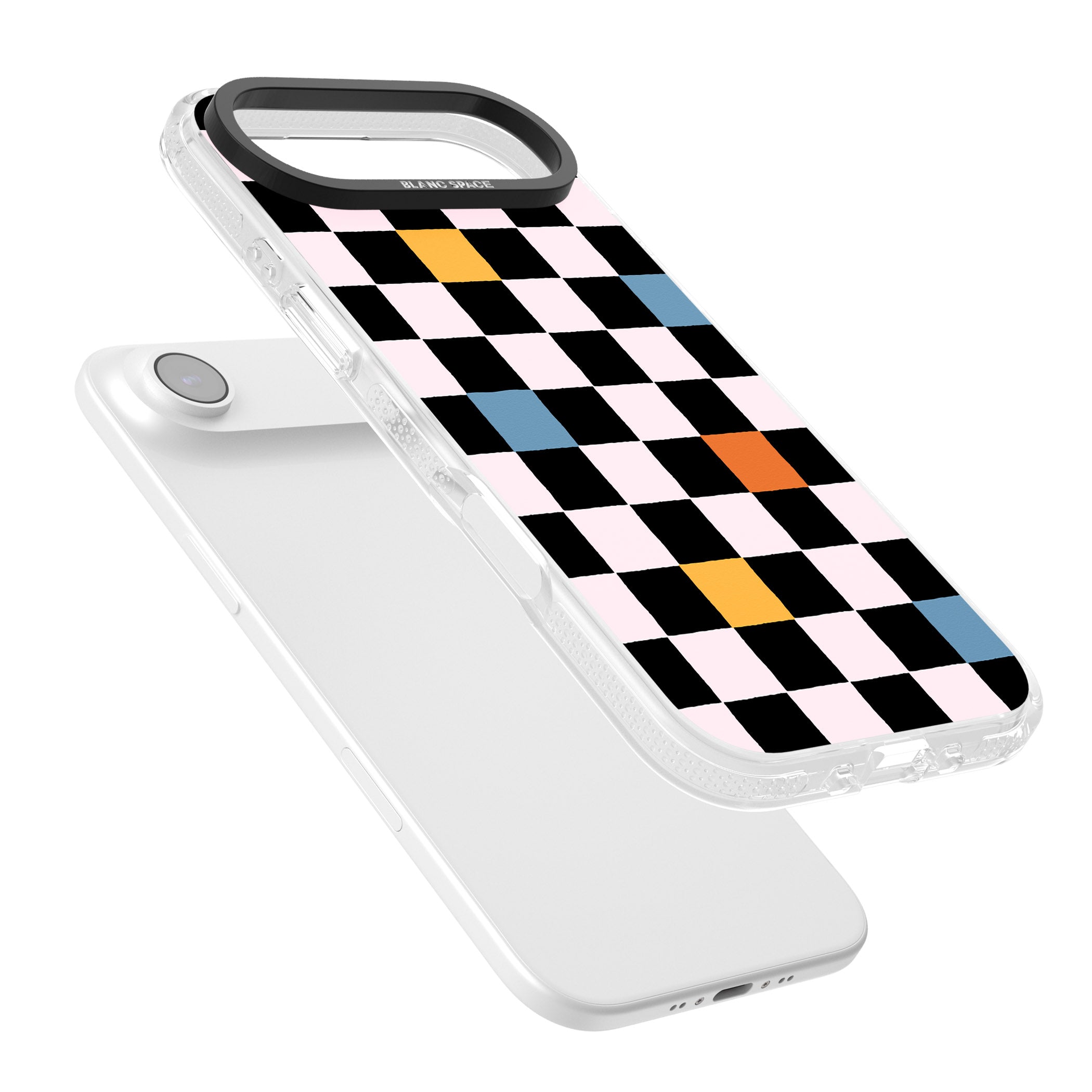 Vibrant Retro Checkered iPhone 17 Air Impact Air Clear Phone Case Colours