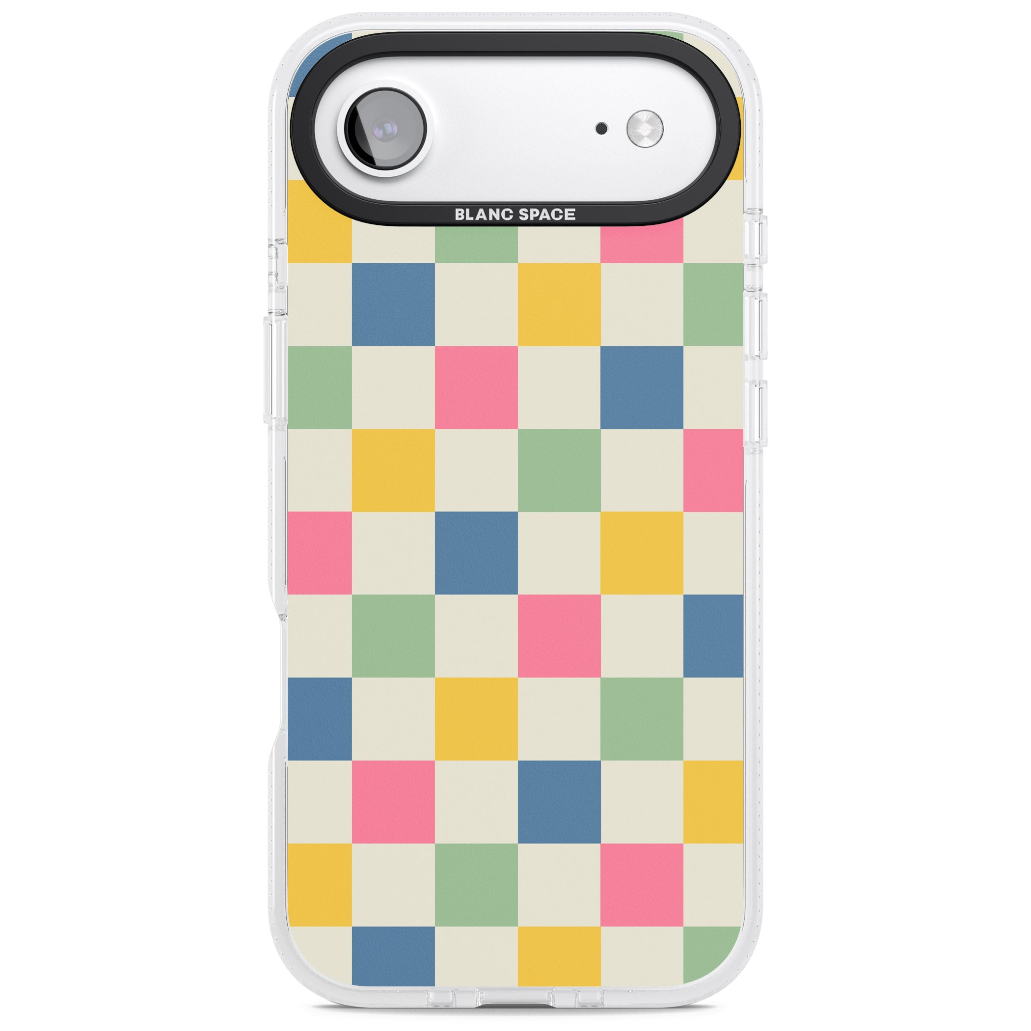 Pastel Multicolor Checkered iPhone 17 Air Impact Air Clear Phone Case