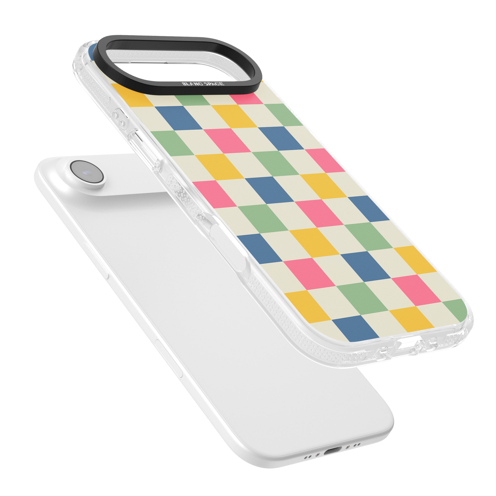 Pastel Multicolor Checkered iPhone 17 Air Impact Air Clear Phone Case Colours