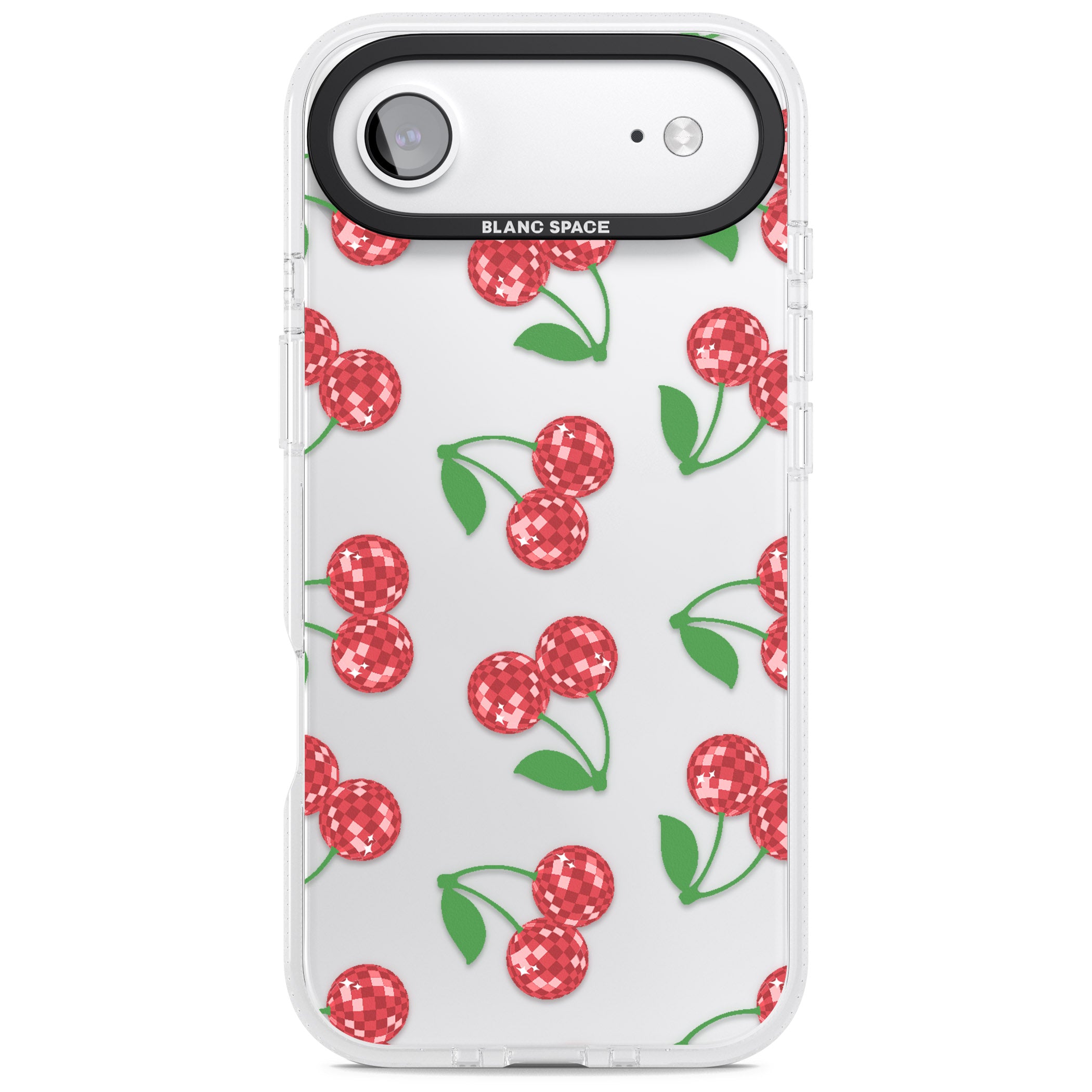 Disco Cherry Pattern iPhone 17 Air Impact Air Clear Phone Case