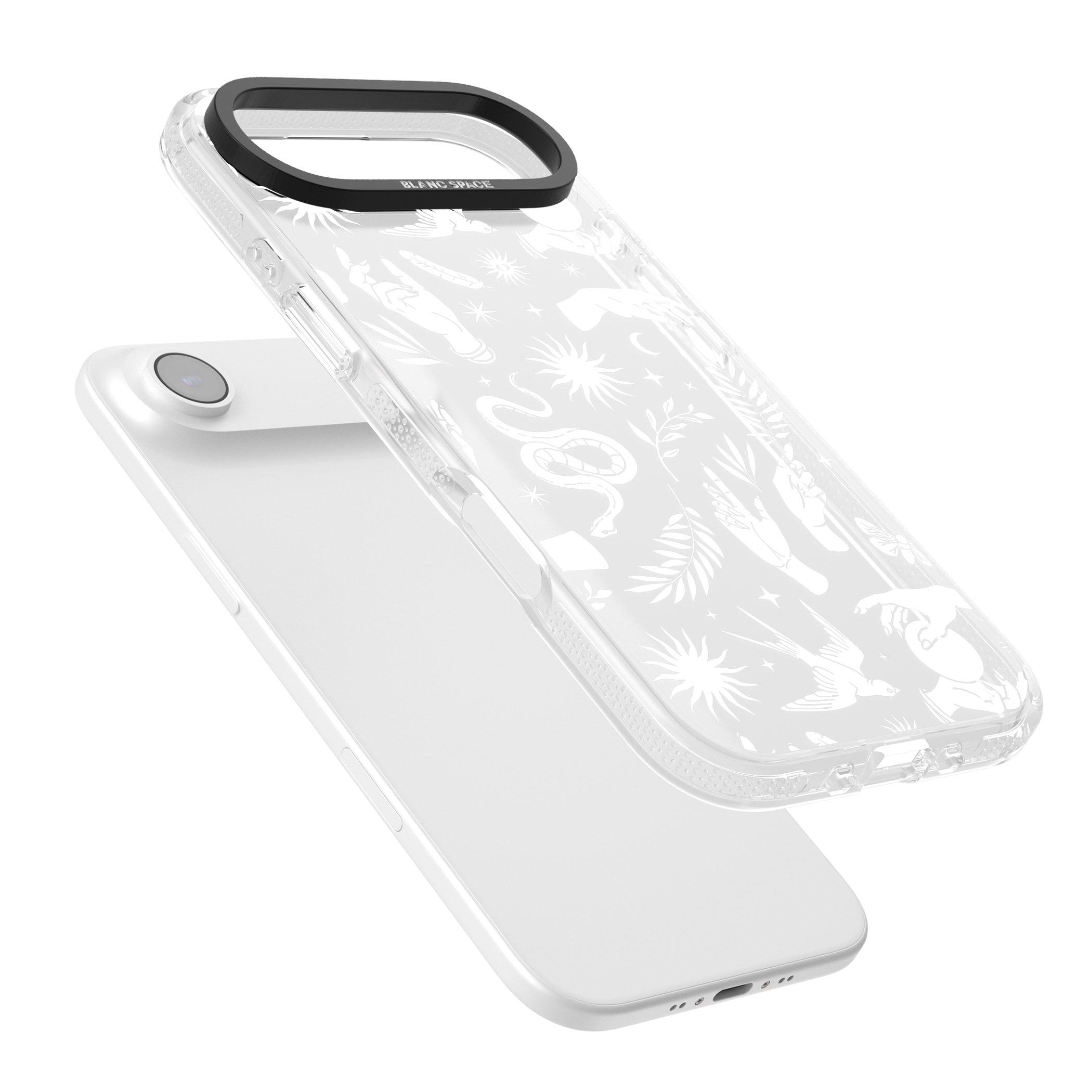Celestial Pattern (White) iPhone 17 Air Impact Air Clear Phone Case Colours