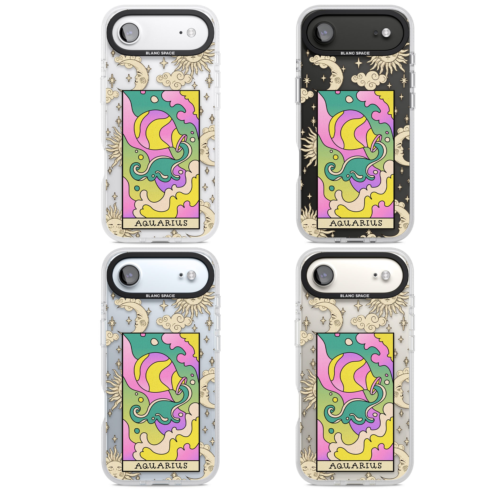 Celestial Zodiac Aquarius iPhone 17 Air Impact Air Clear Phone Case APT Impact Protection