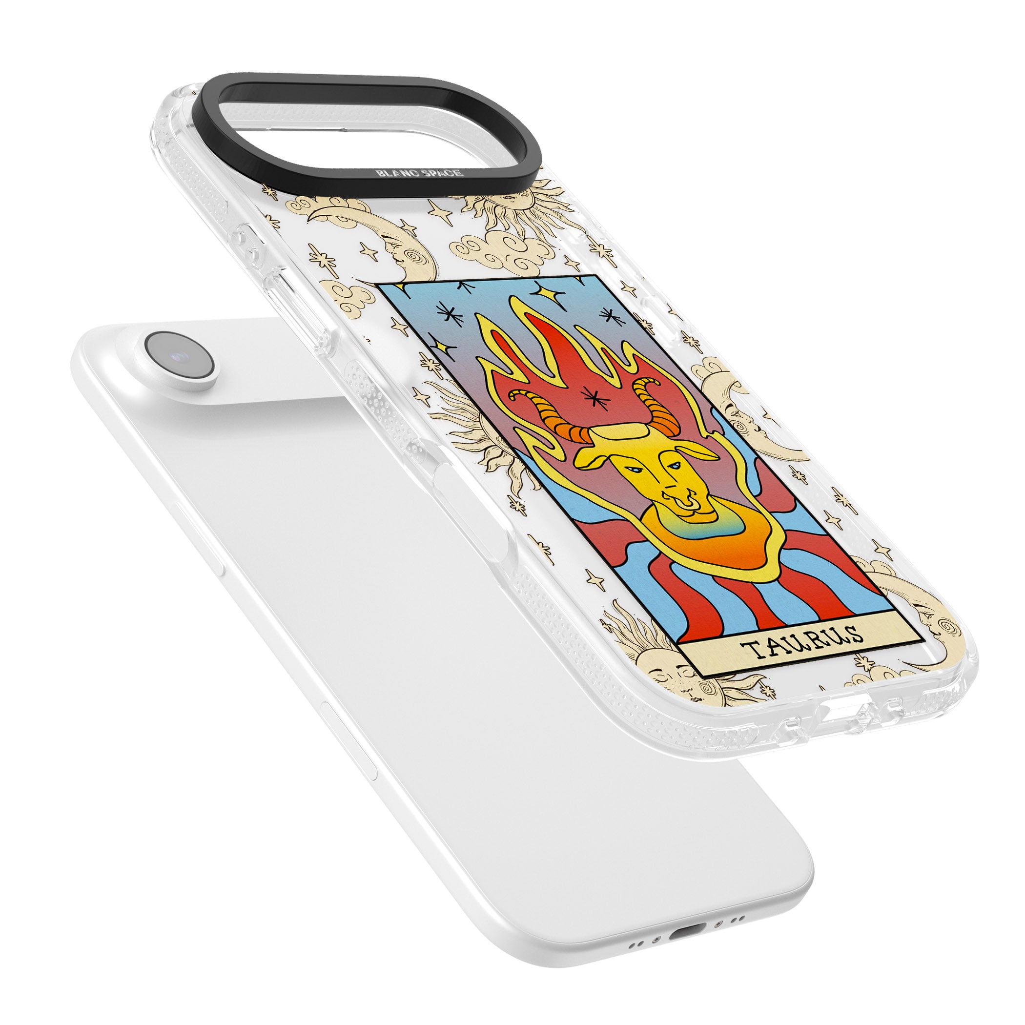 Celestial Zodiac Taurus iPhone 17 Air Impact Air Clear Phone Case Colours
