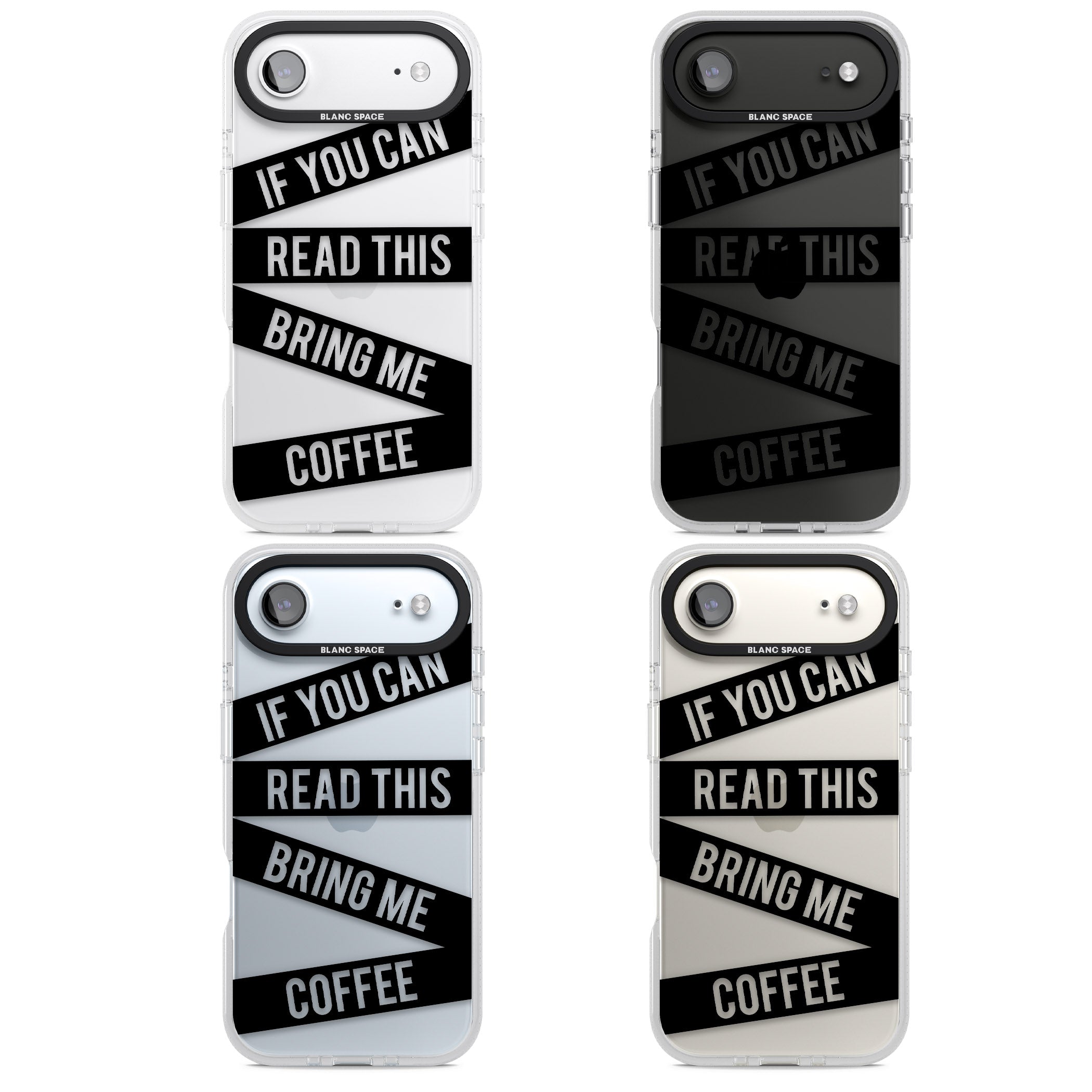 Bring Me Coffee iPhone 17 Air Impact Air Clear Phone Case APT Impact Protection