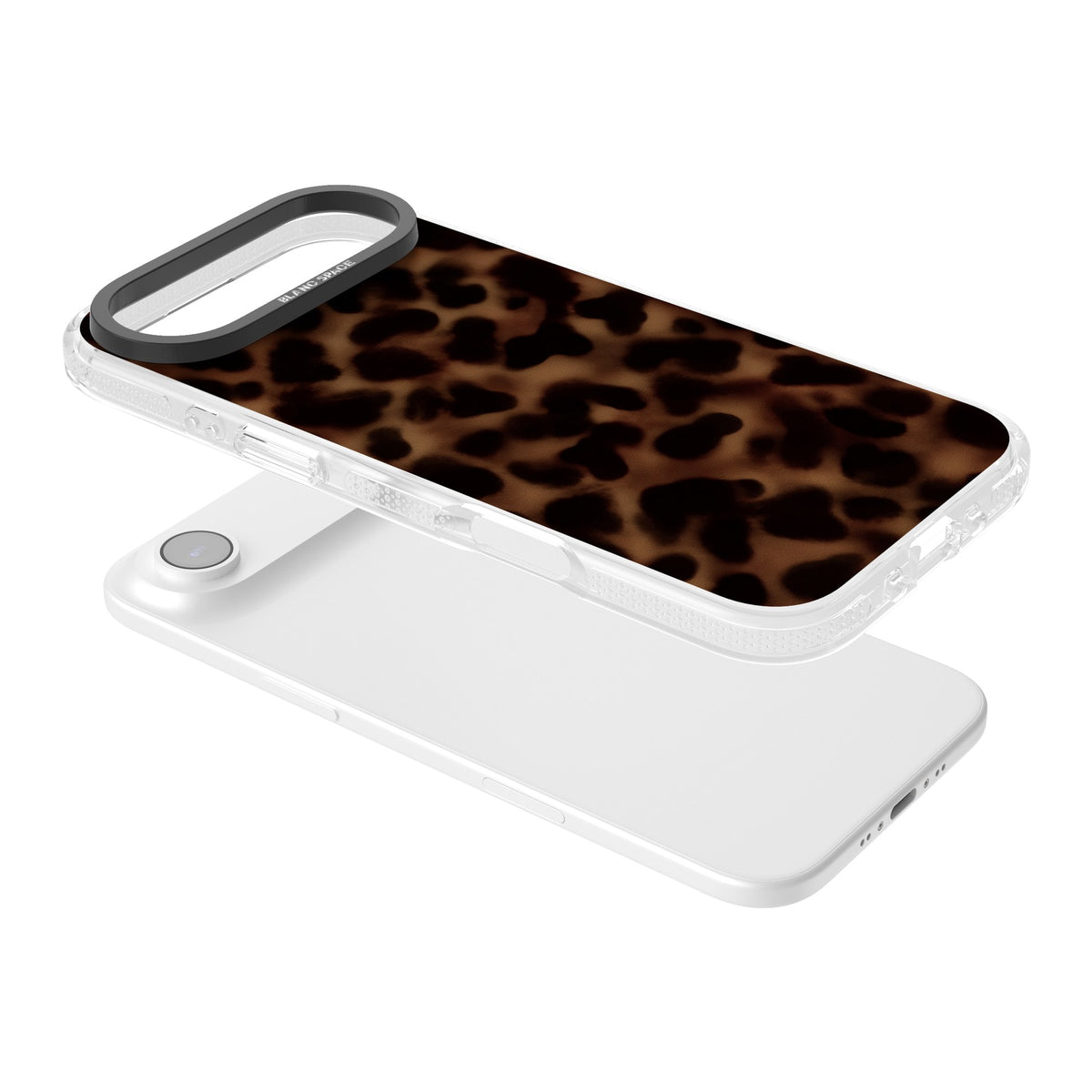 Dark Tortoise Shell old money iPhone case featuring a dark tortoiseshell pattern with amber and black animal print tones iPhone Air / iPhone 17 Air Impact Air Phone Case angled
