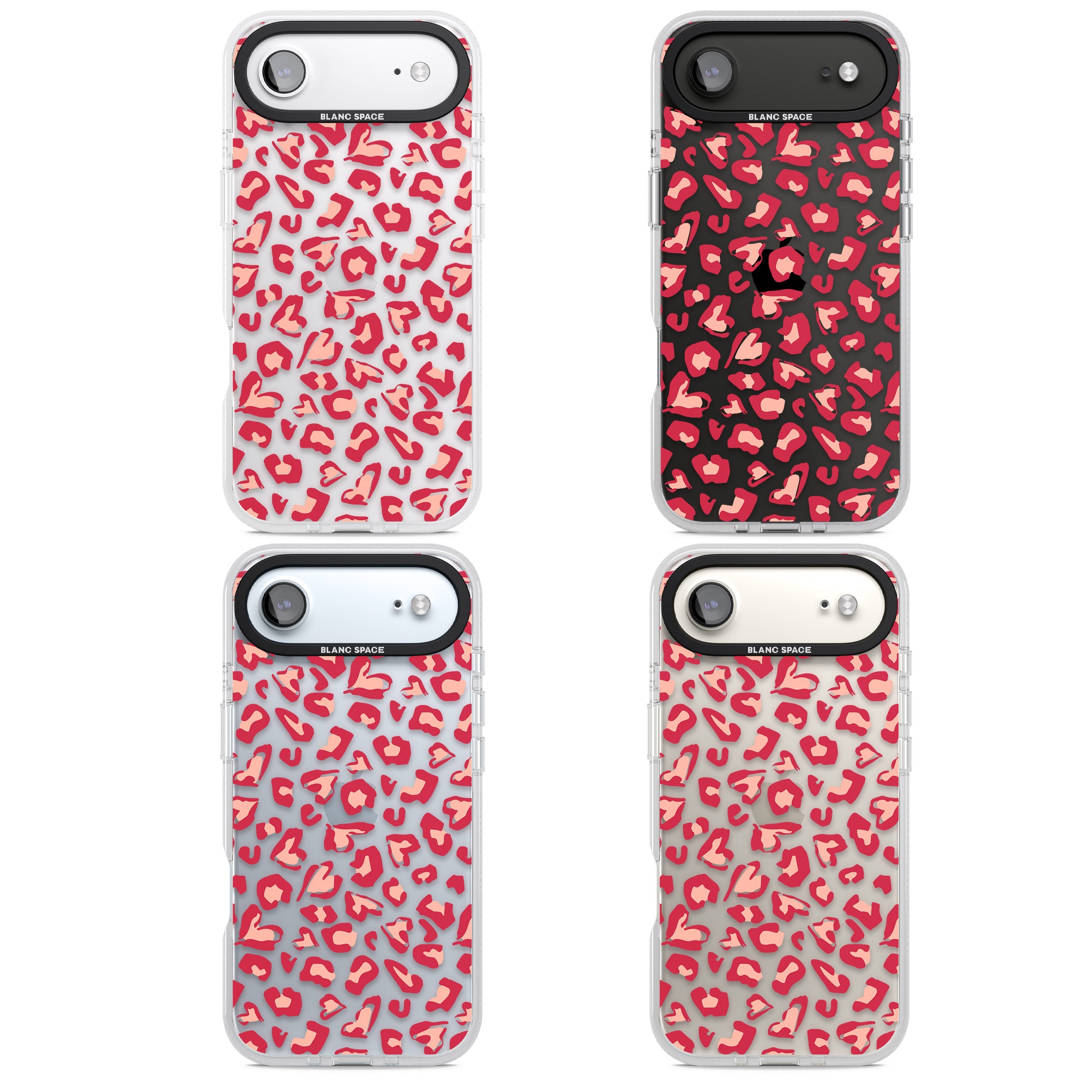 Heart Leopard Print iPhone 17 Air Impact Air Clear Phone Case APT Impact Protection