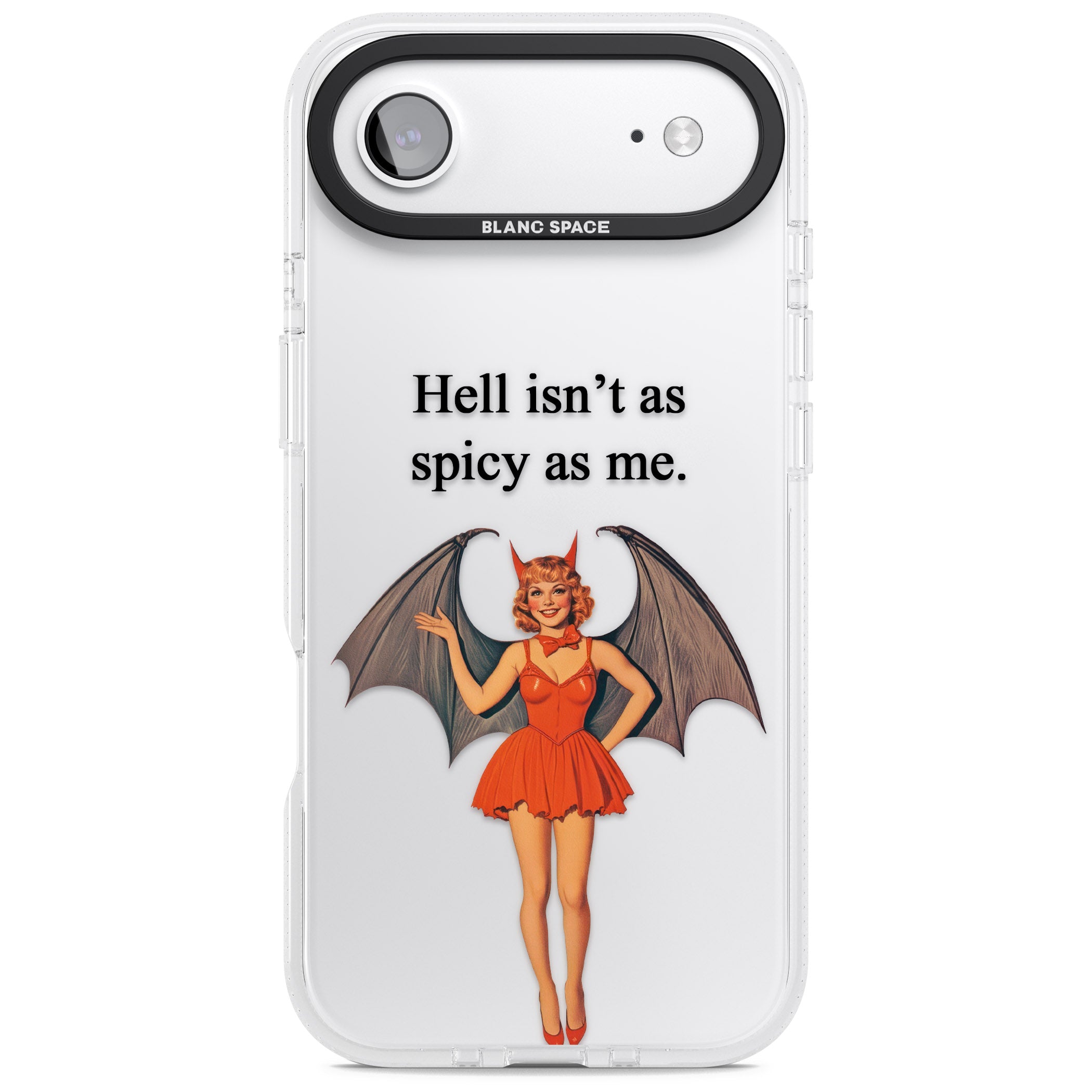Hell Isnt As Spicy As Me iPhone 17 Air Impact Air Clear Phone Case