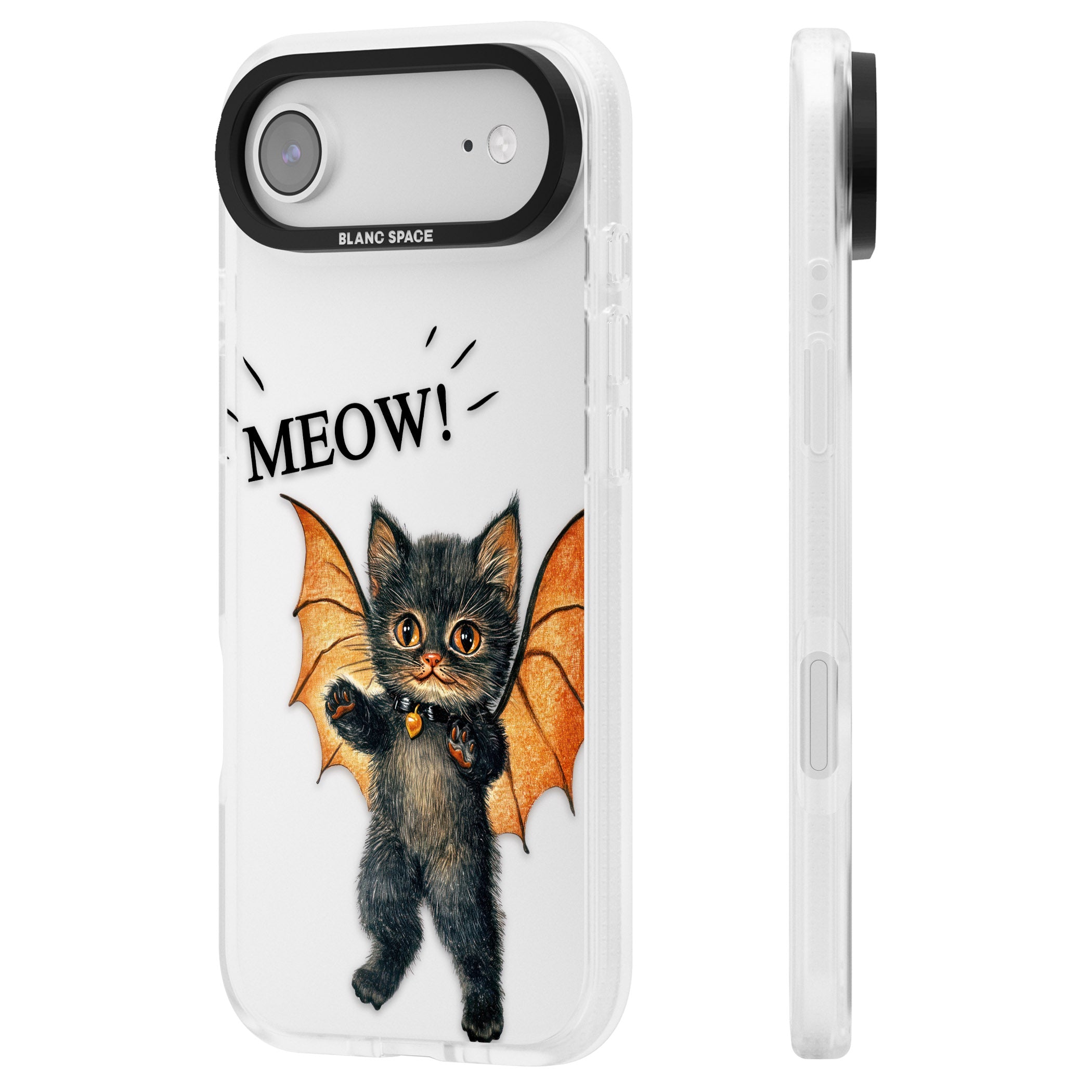 Meow iPhone 17 Air Impact Air Clear Phone Case Side Profile