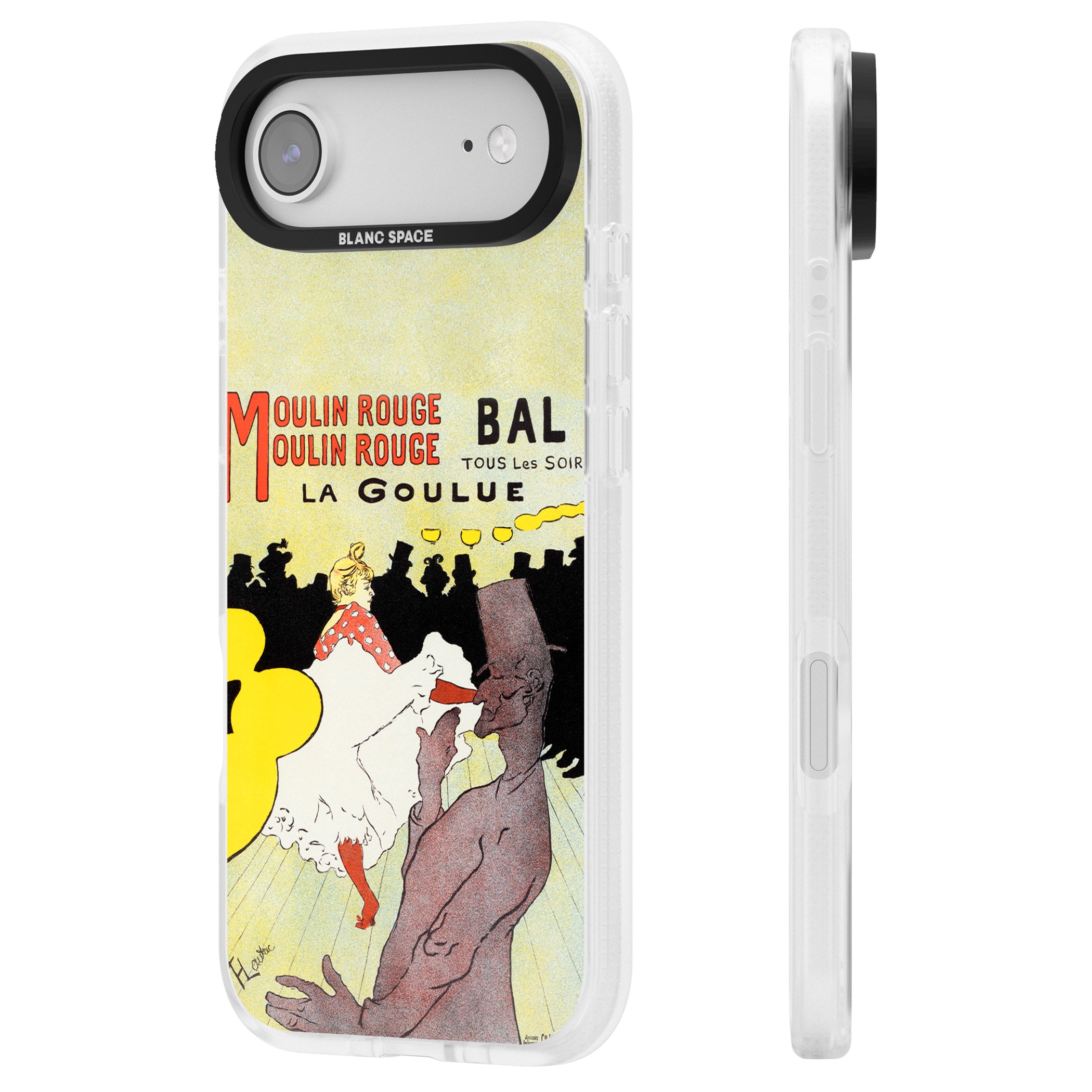 Moulin Rouge Poster iPhone 17 Air Impact Air Clear Phone Case Side Profile
