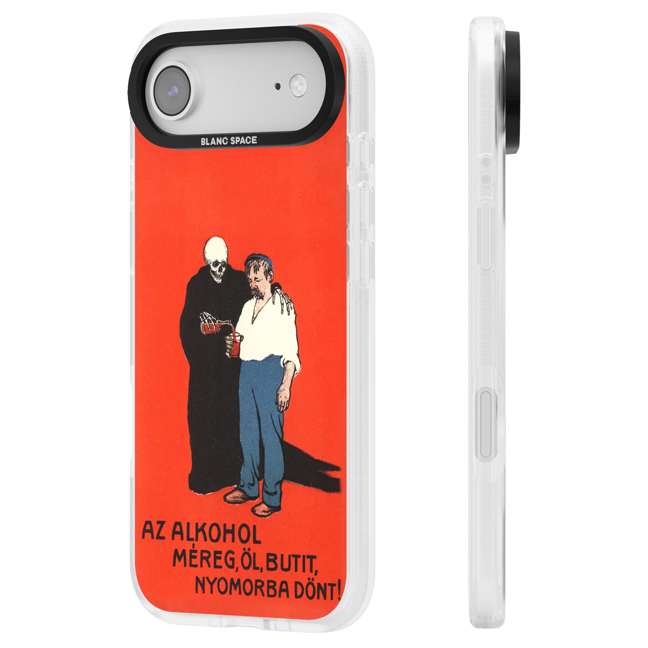 Az Alkohol Poster iPhone 17 Air Impact Air Clear Phone Case Side Profile