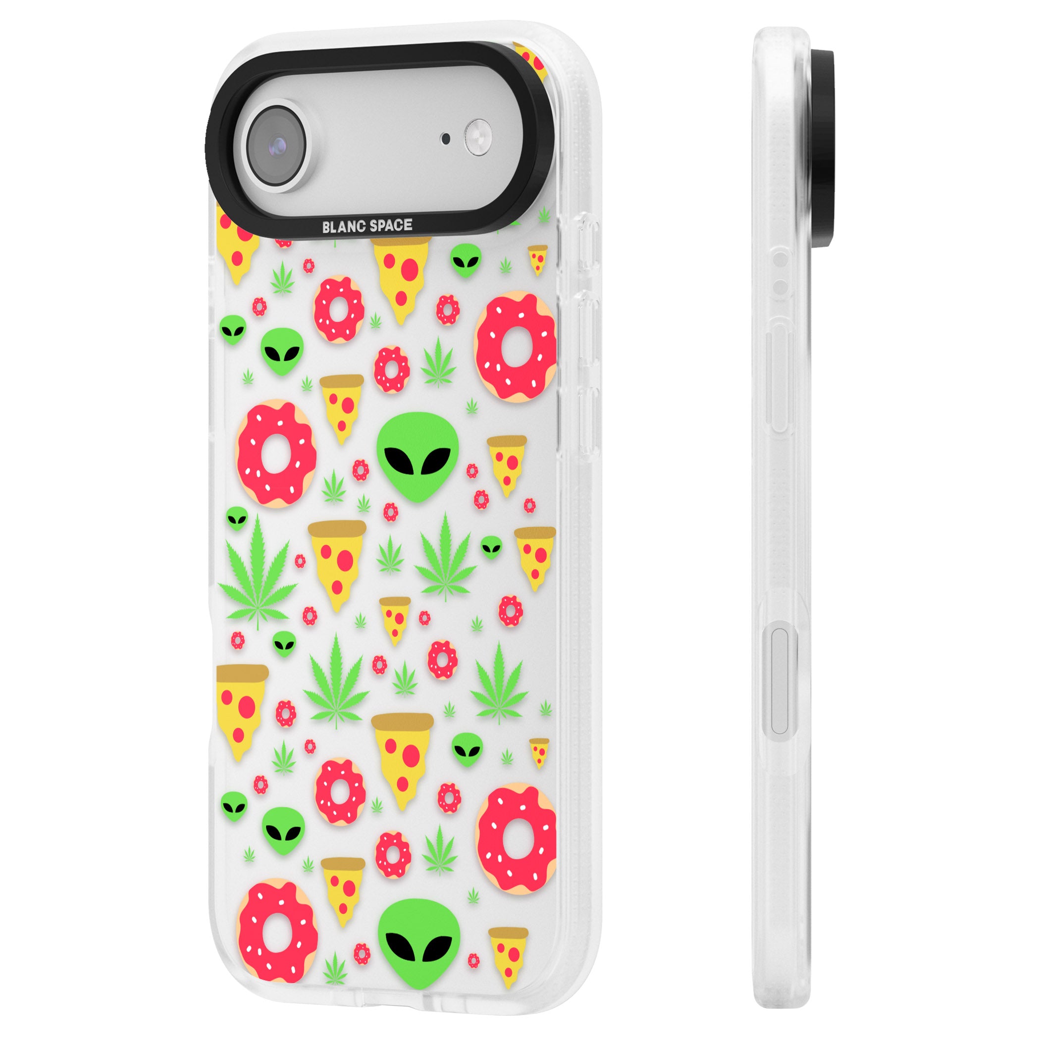 Martians & Munchies iPhone 17 Air Impact Air Clear Phone Case Side Profile