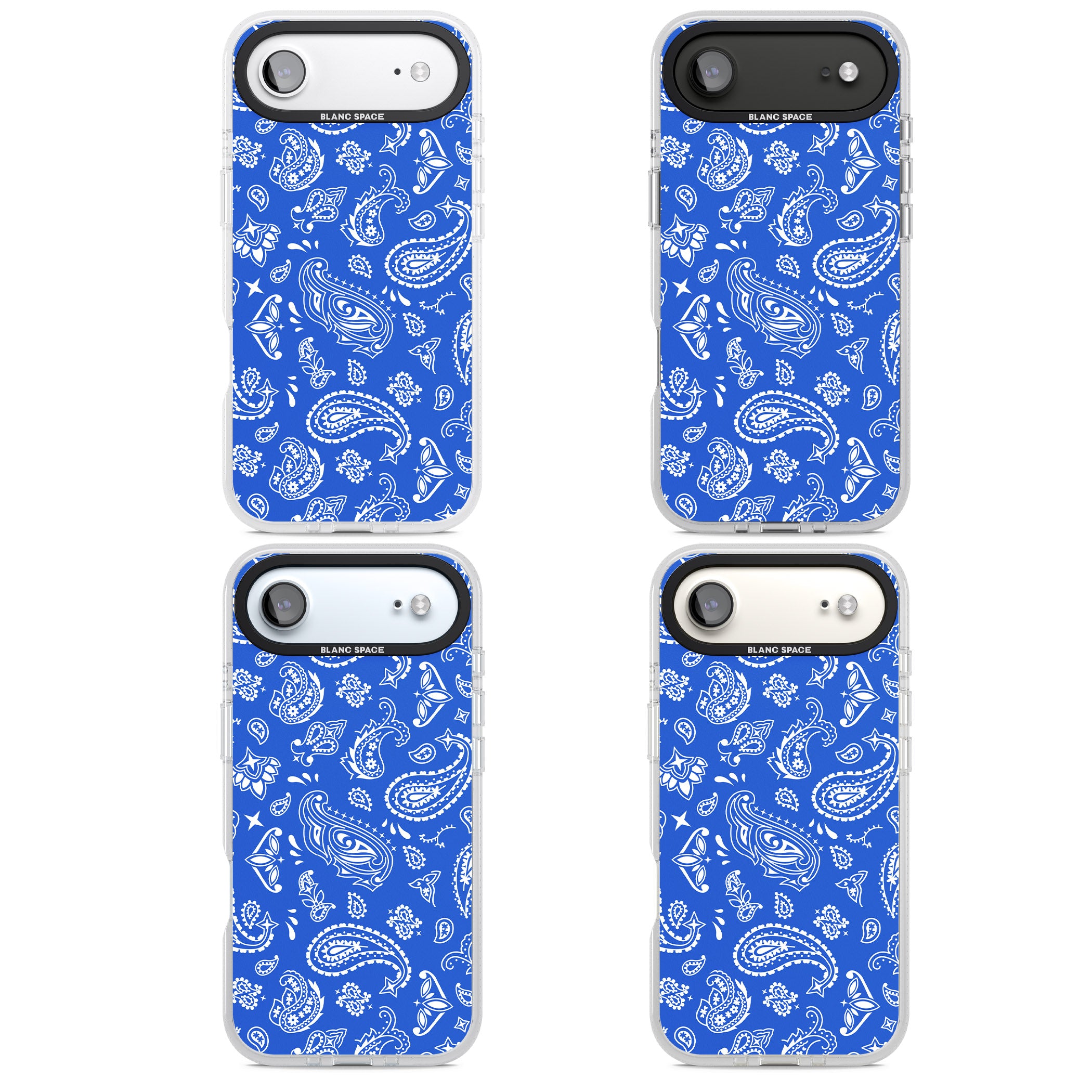Blue Bandana iPhone 17 Air Impact Air Clear Phone Case APT Impact Protection