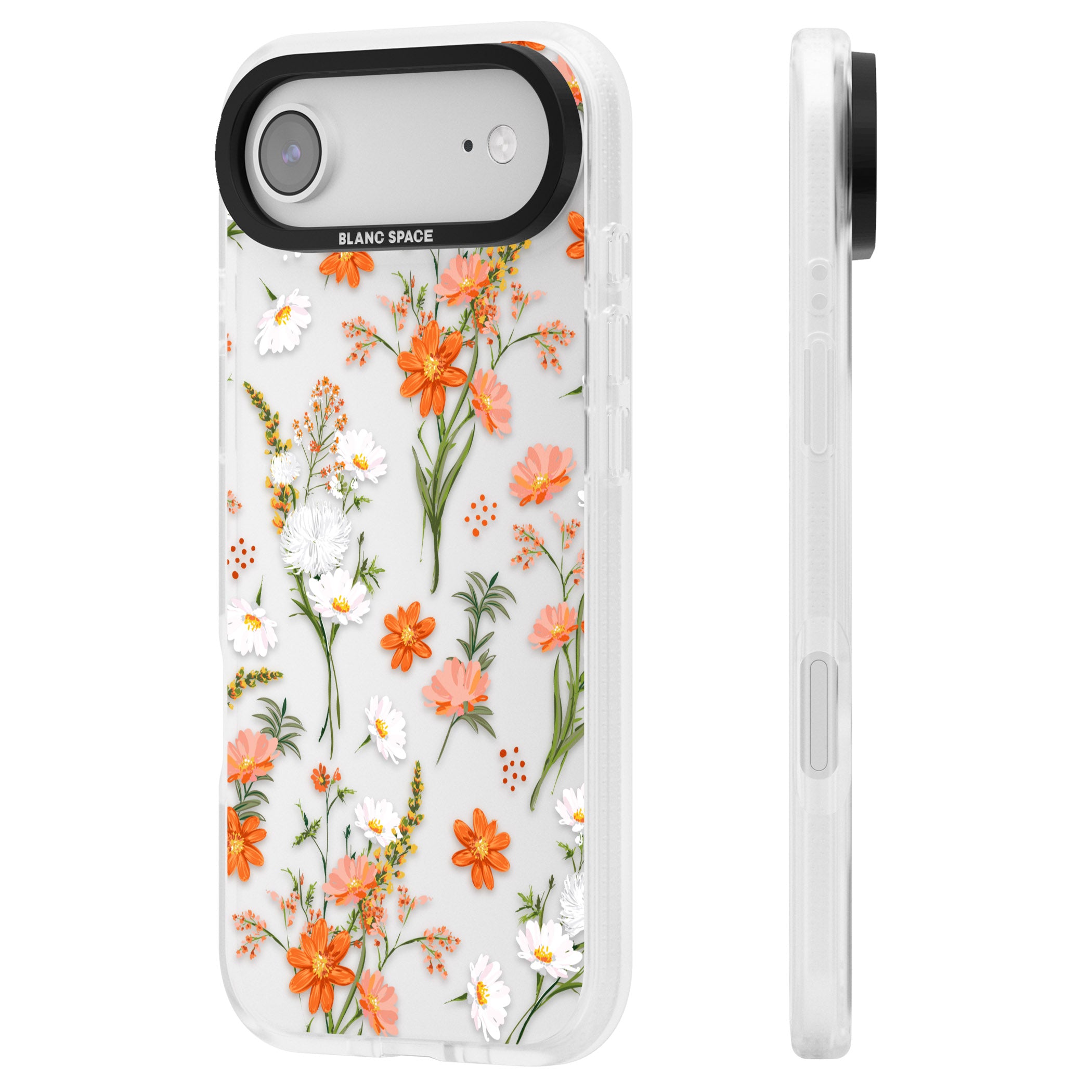 Sunset Wildflowers iPhone 17 Air Impact Air Clear Phone Case Side Profile