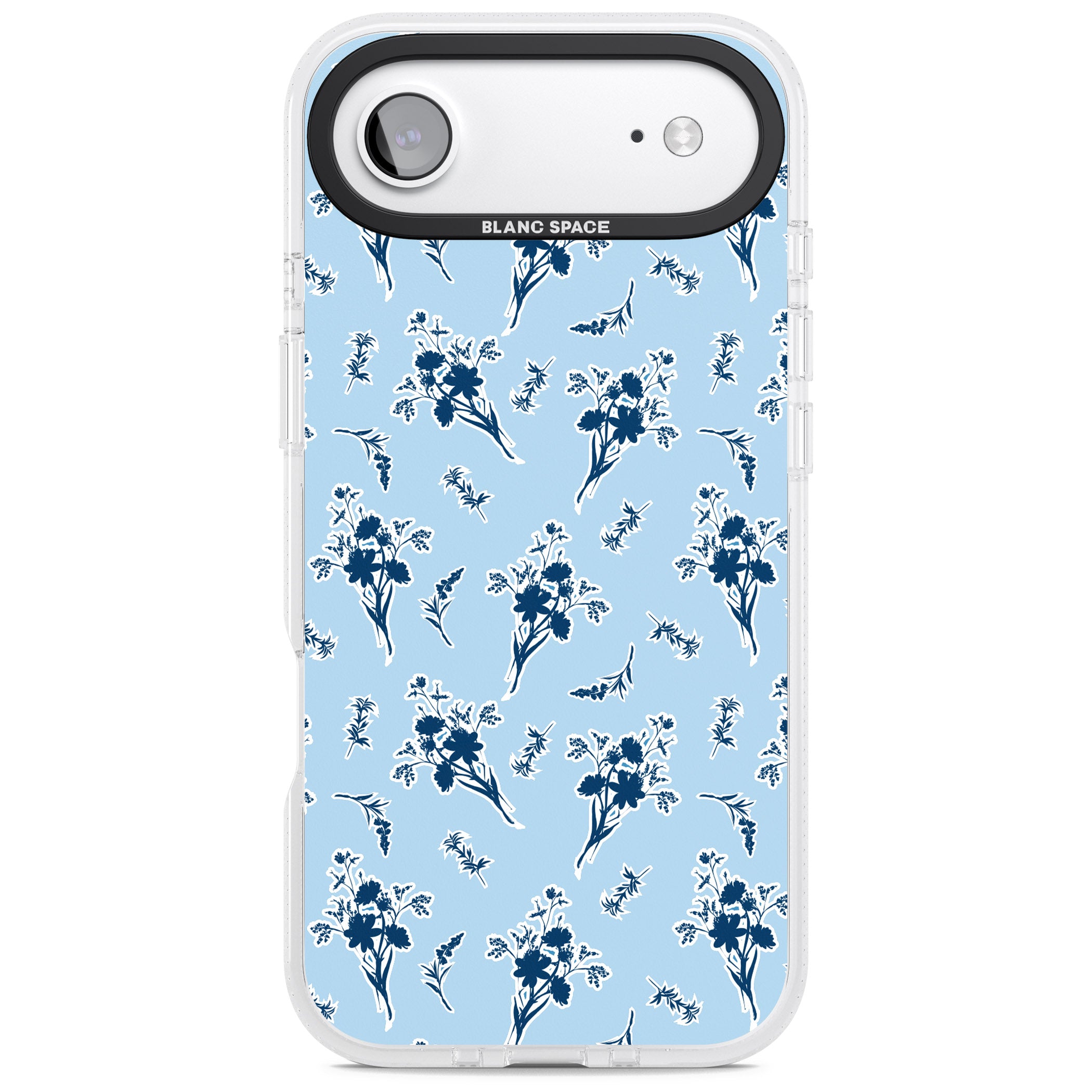 Blue Sticker Wildflowers iPhone 17 Air Impact Air Clear Phone Case