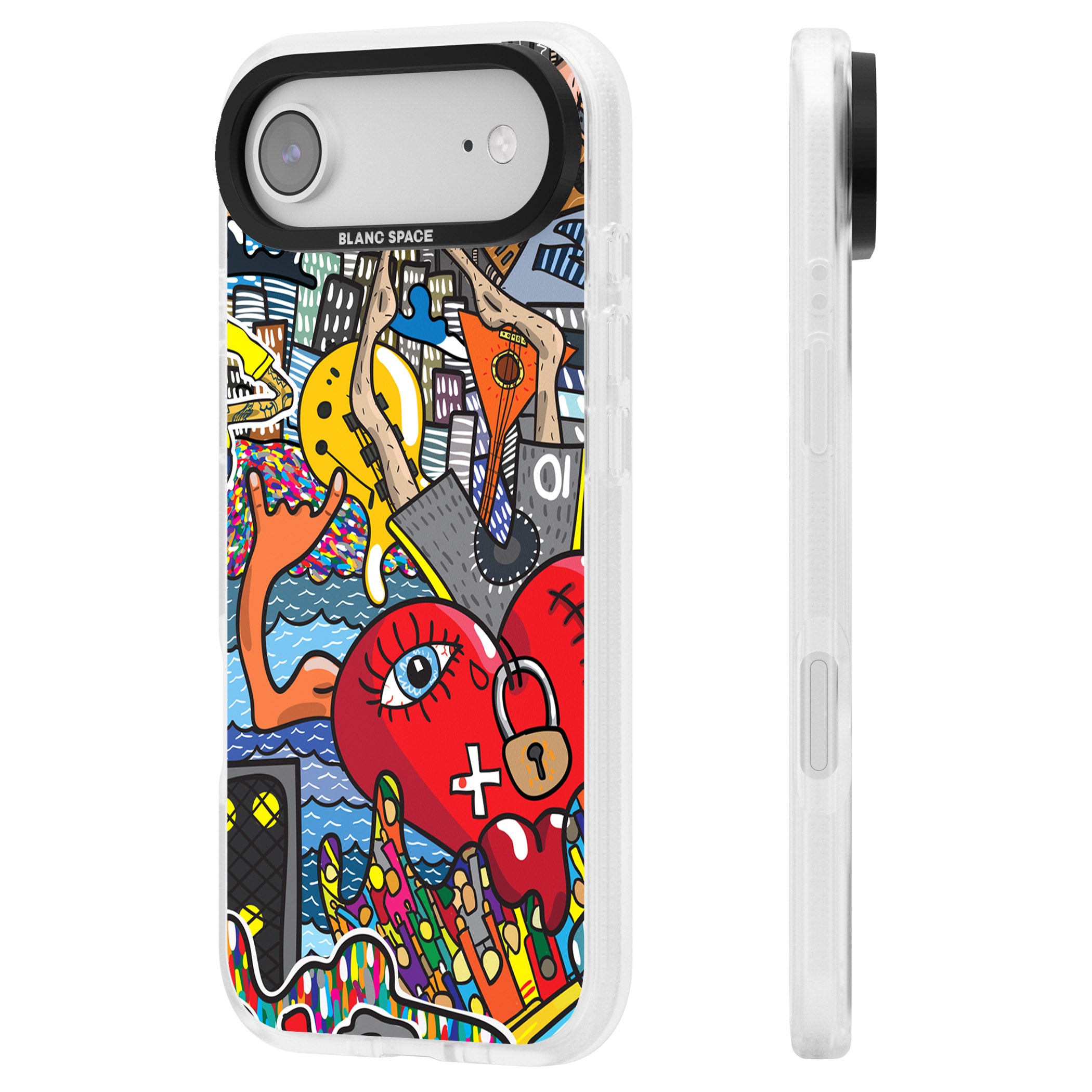 Crowd Tsunami iPhone 17 Air Impact Air Clear Phone Case Side Profile