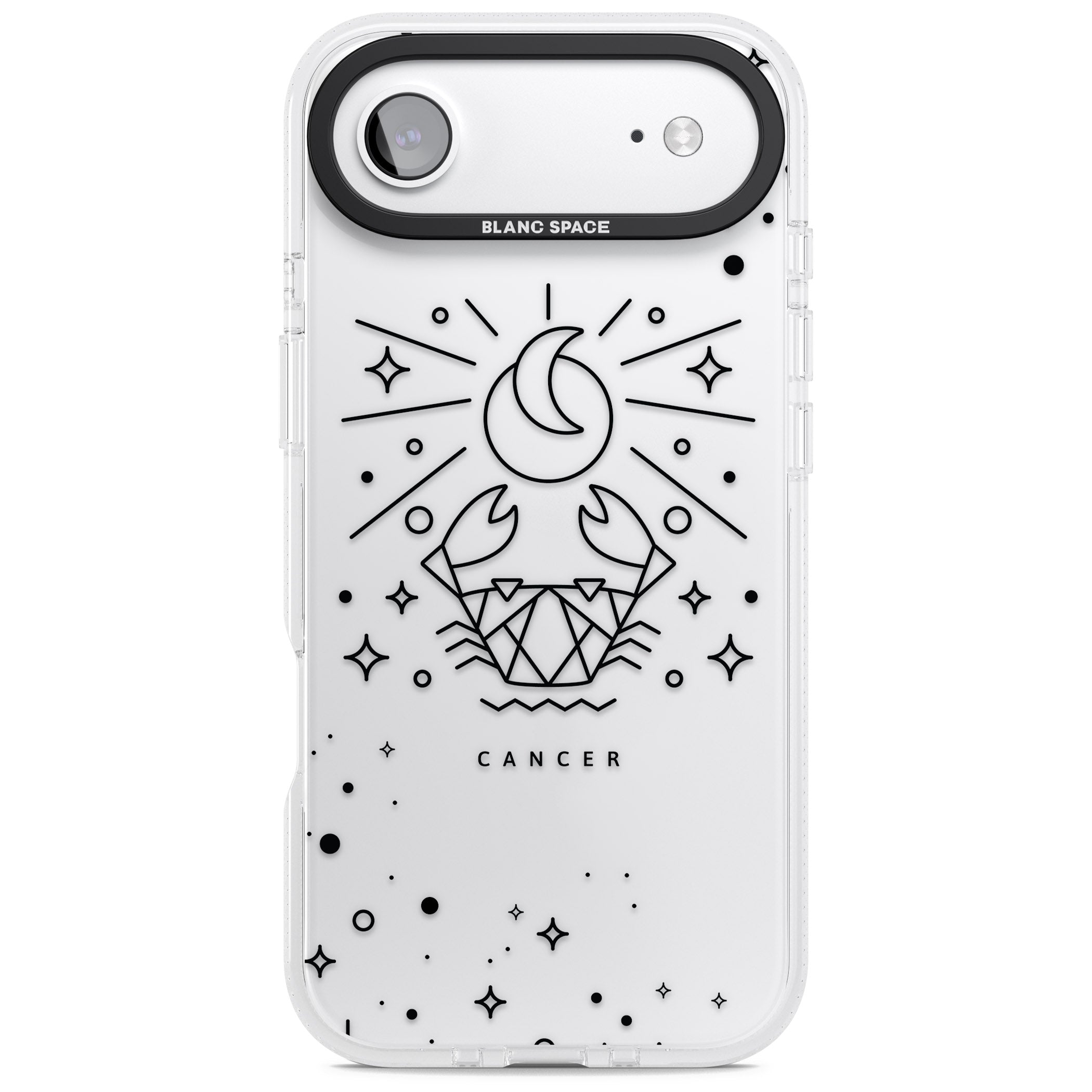 Zodiac Cancer Moon iPhone 17 Air Impact Air Clear Phone Case