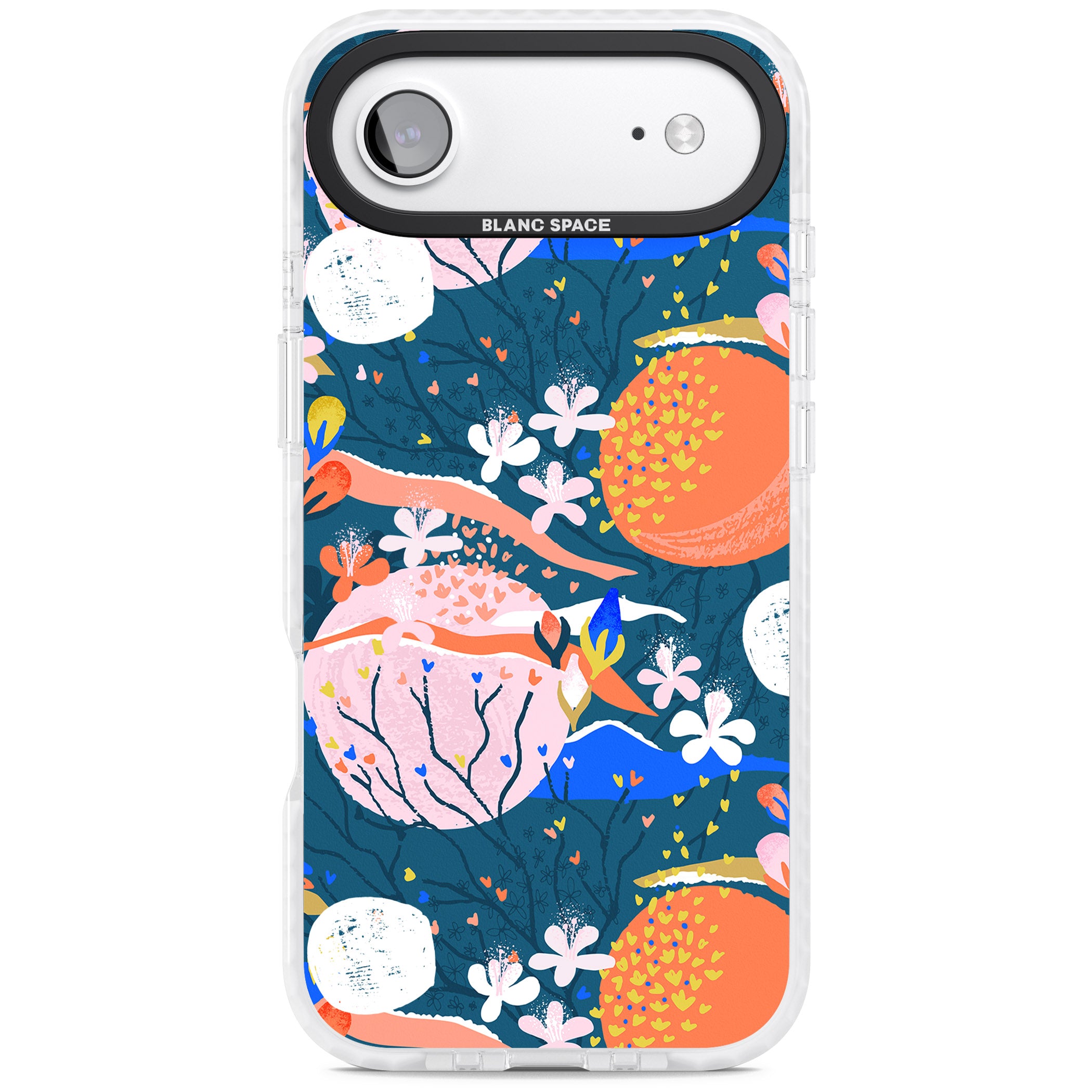 Vibrant Coral Pattern iPhone 17 Air Impact Clear Phone Case