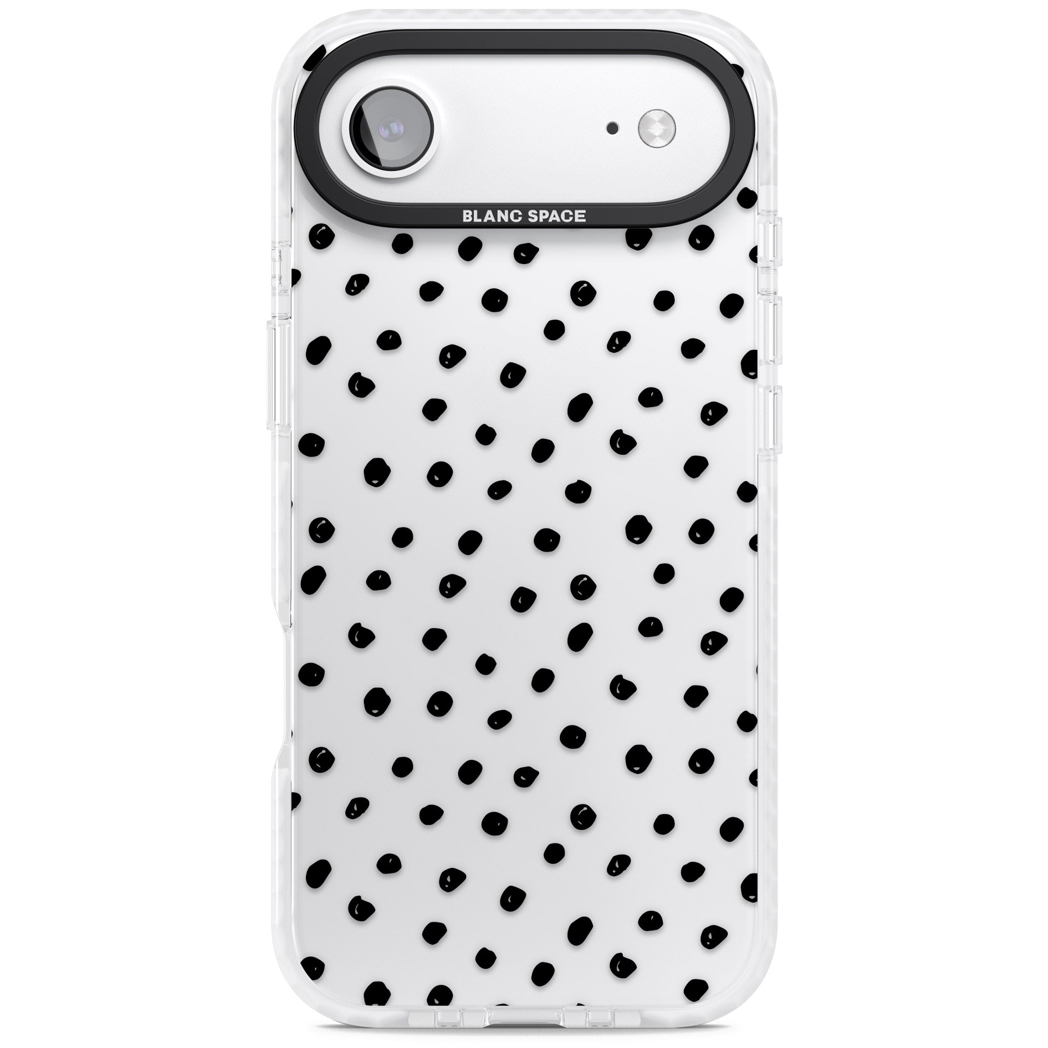 Messy Black Dot Pattern iPhone 17 Air Impact Clear Phone Case