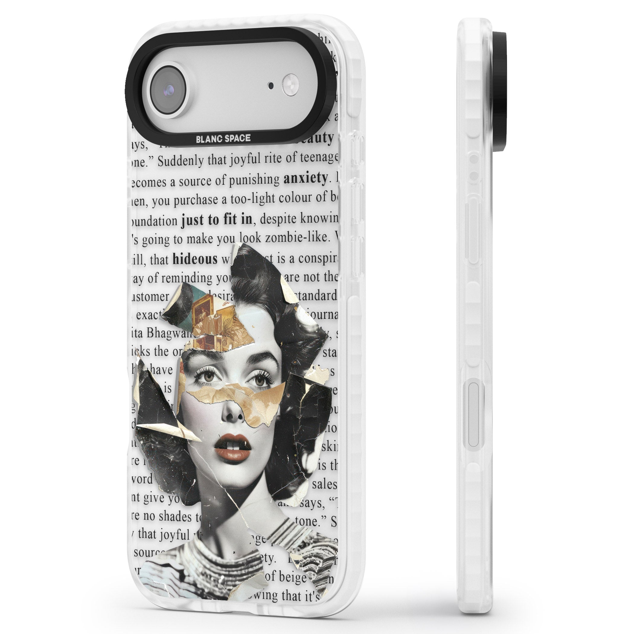 Beauty Is Within iPhone 17 Air Impact Clear Phone Case Side Profile