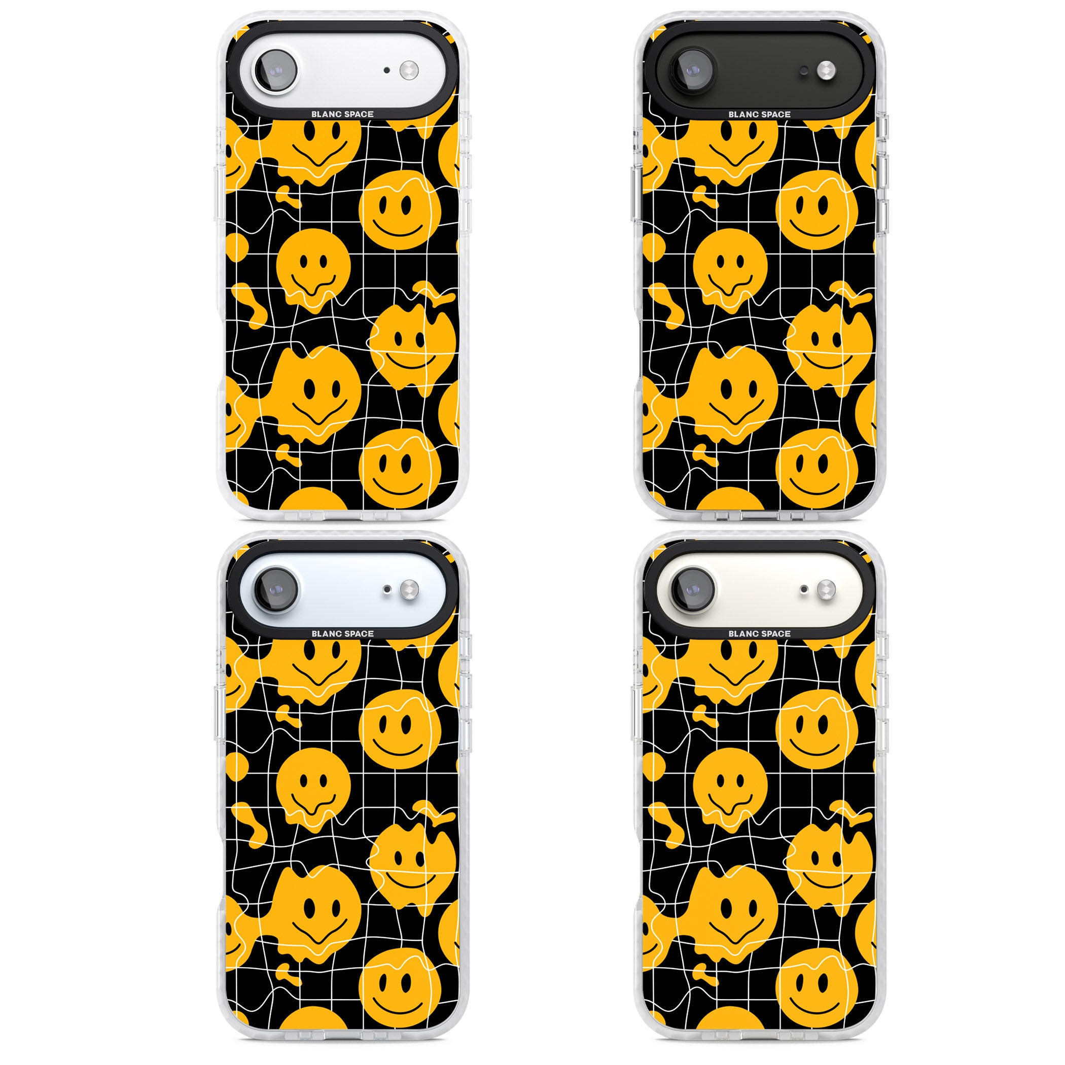 Acid Face Grid Pattern iPhone 17 Air Impact Clear Phone Case APT Impact Protection