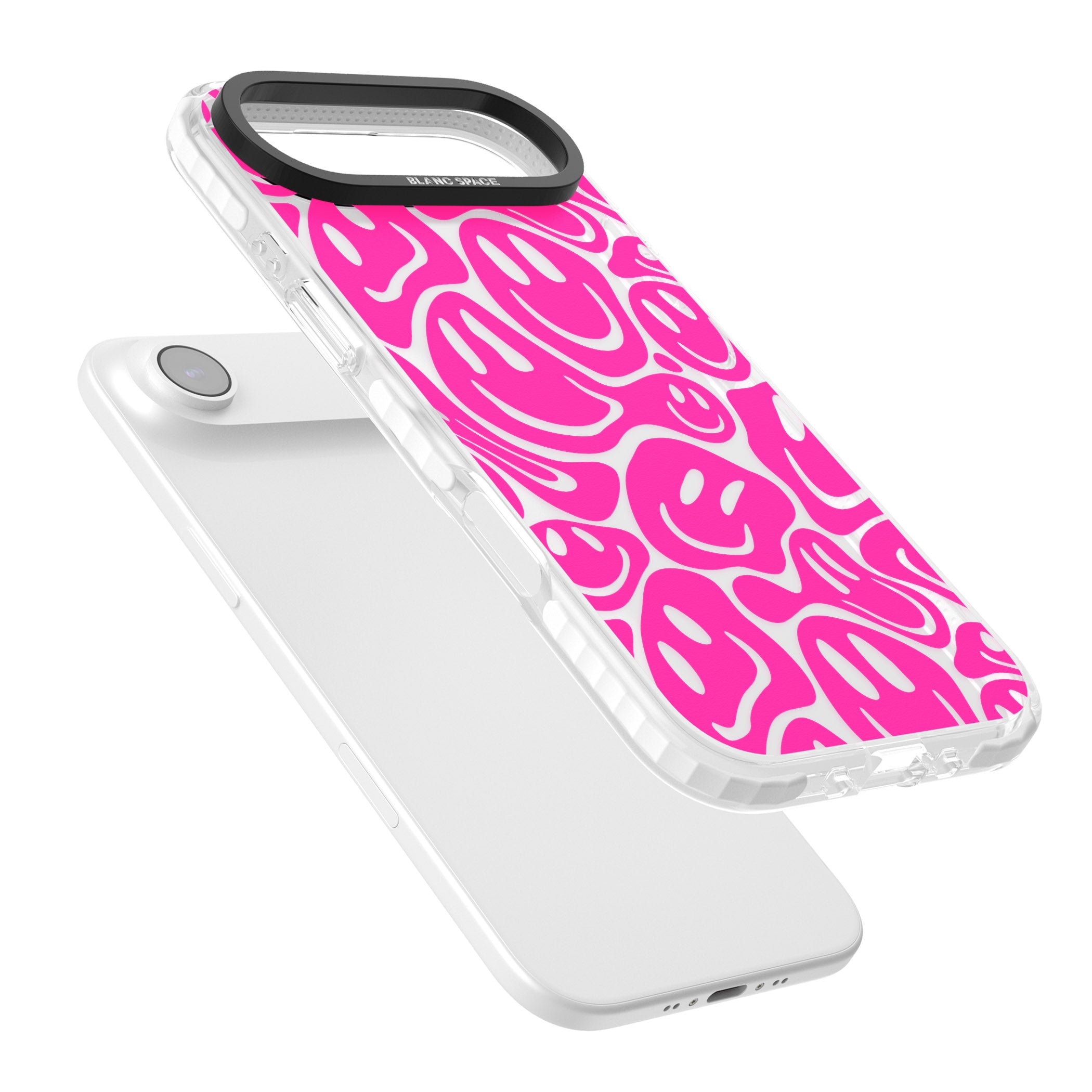 Pink Acid Faces iPhone 17 Air Impact Clear Phone Case Colours