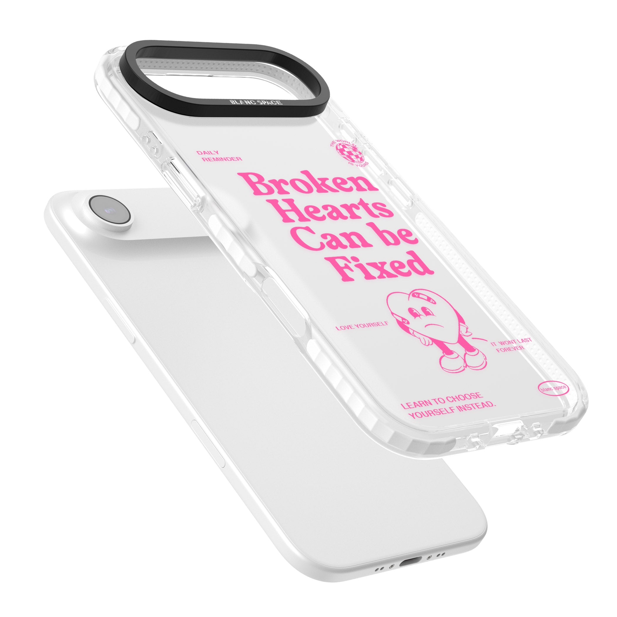 Broken Hearts Can Be Fixed iPhone 17 Air Impact Clear Phone Case Colours