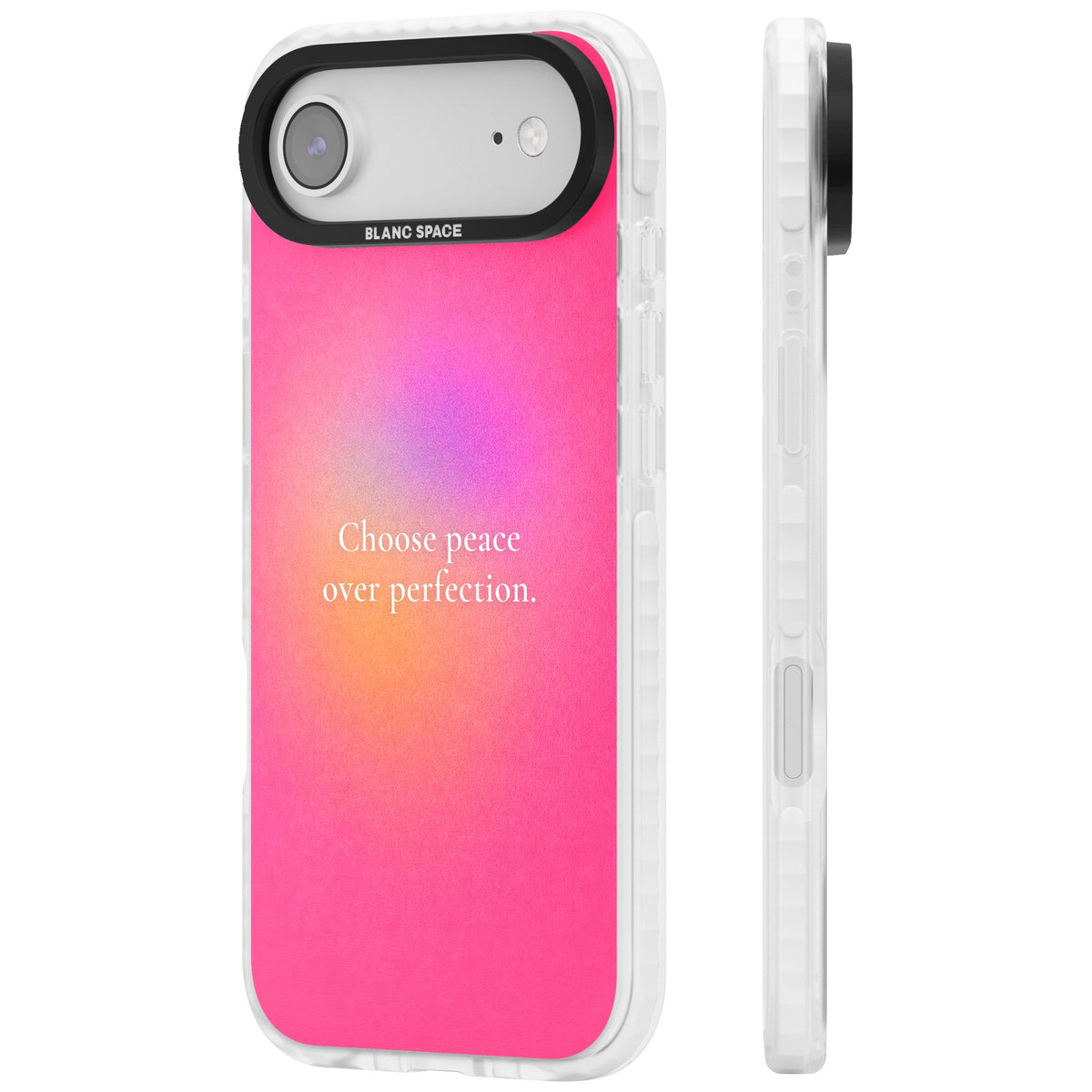 Peace Over Perfection iPhone Air Impact Clear Phone Case side