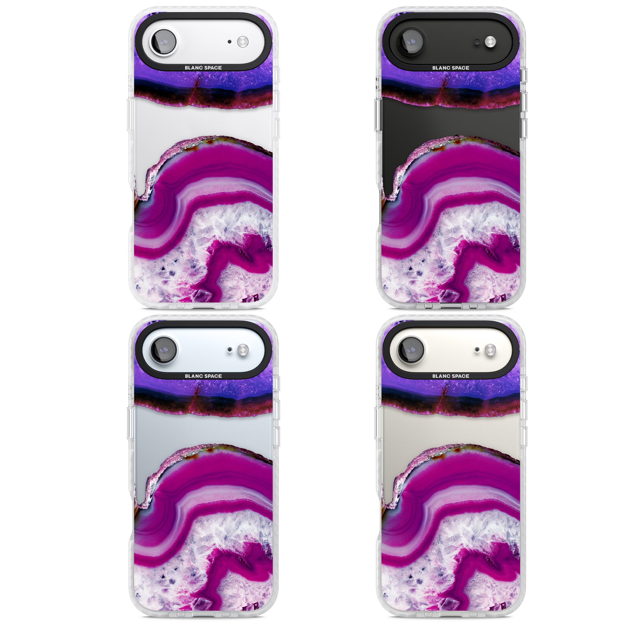Amethyst Crystal Slice iPhone 17 Air Impact Clear Phone Case APT Impact Protection