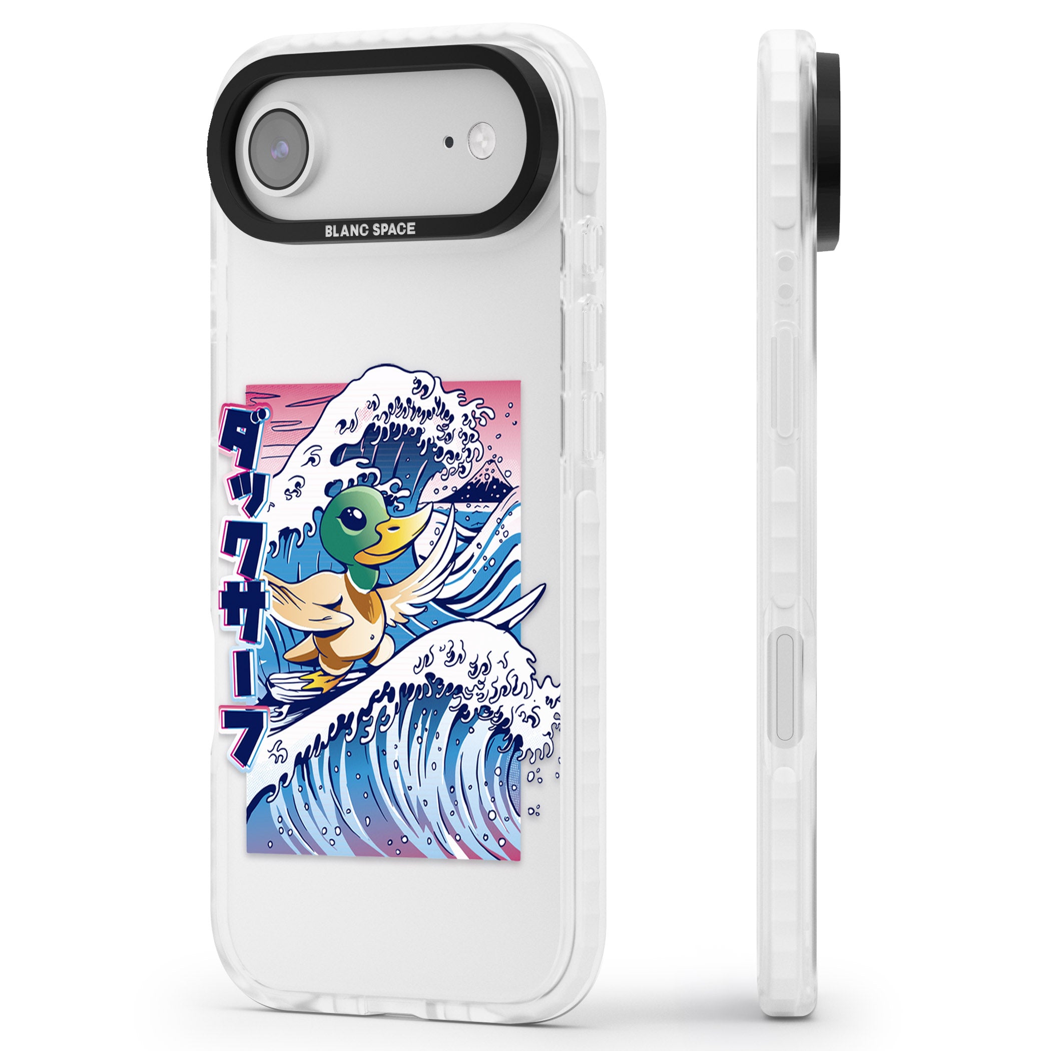 Duck Surf iPhone 17 Air Impact Clear Phone Case Side Profile