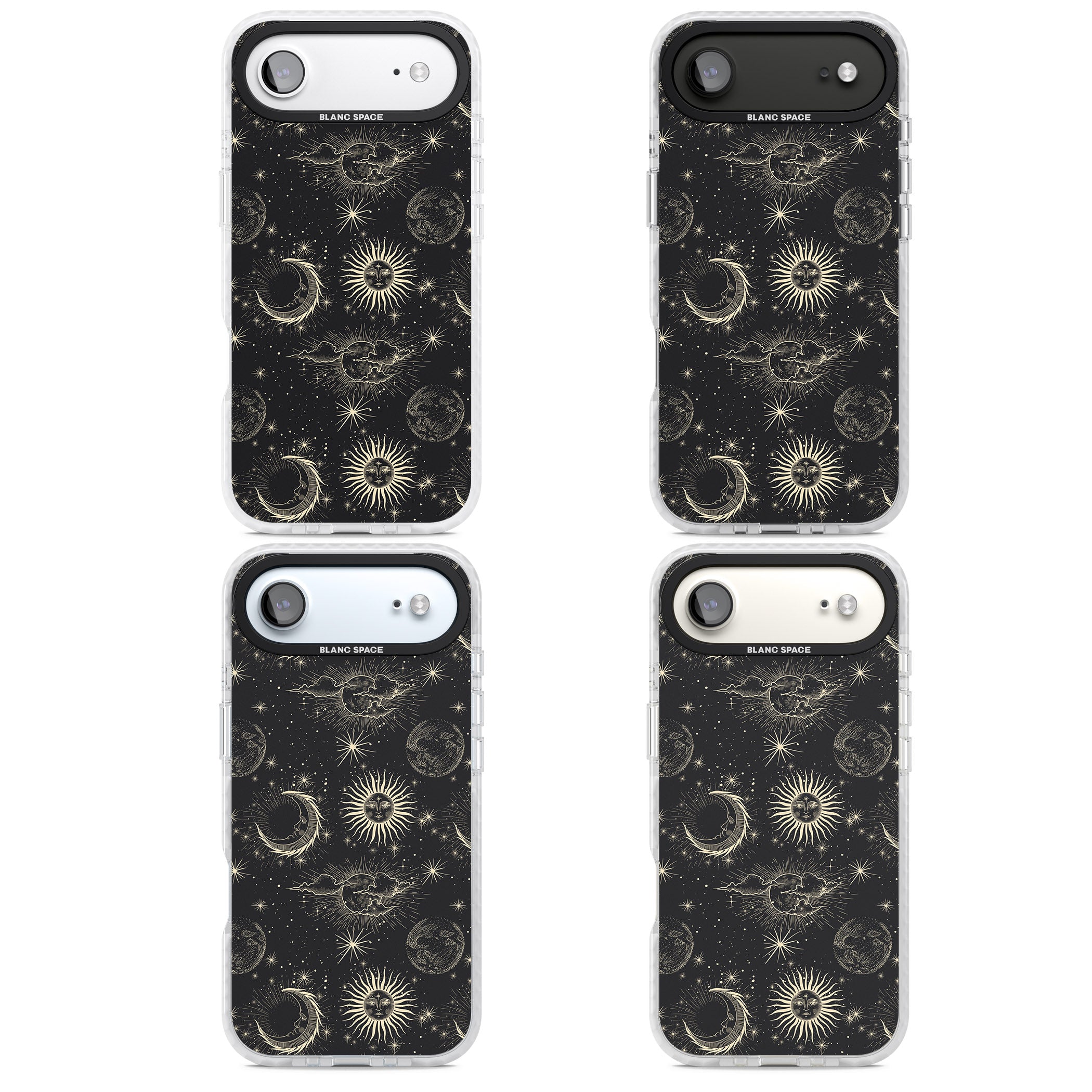 Suns & Moons Celestial Night iPhone 17 Air Impact Clear Phone Case APT Impact Protection