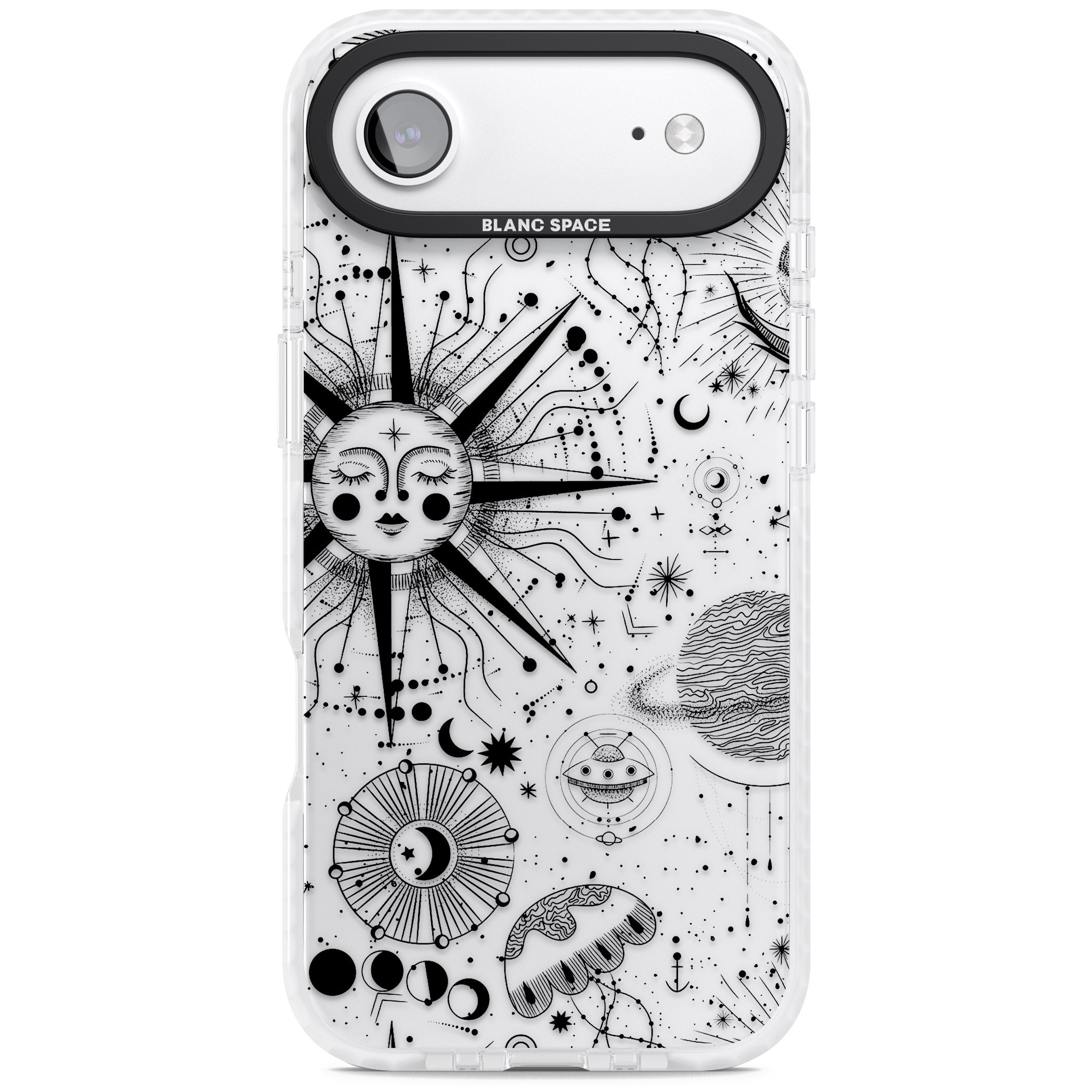 Cosmic Sun Zodiac iPhone 17 Air Impact Clear Phone Case
