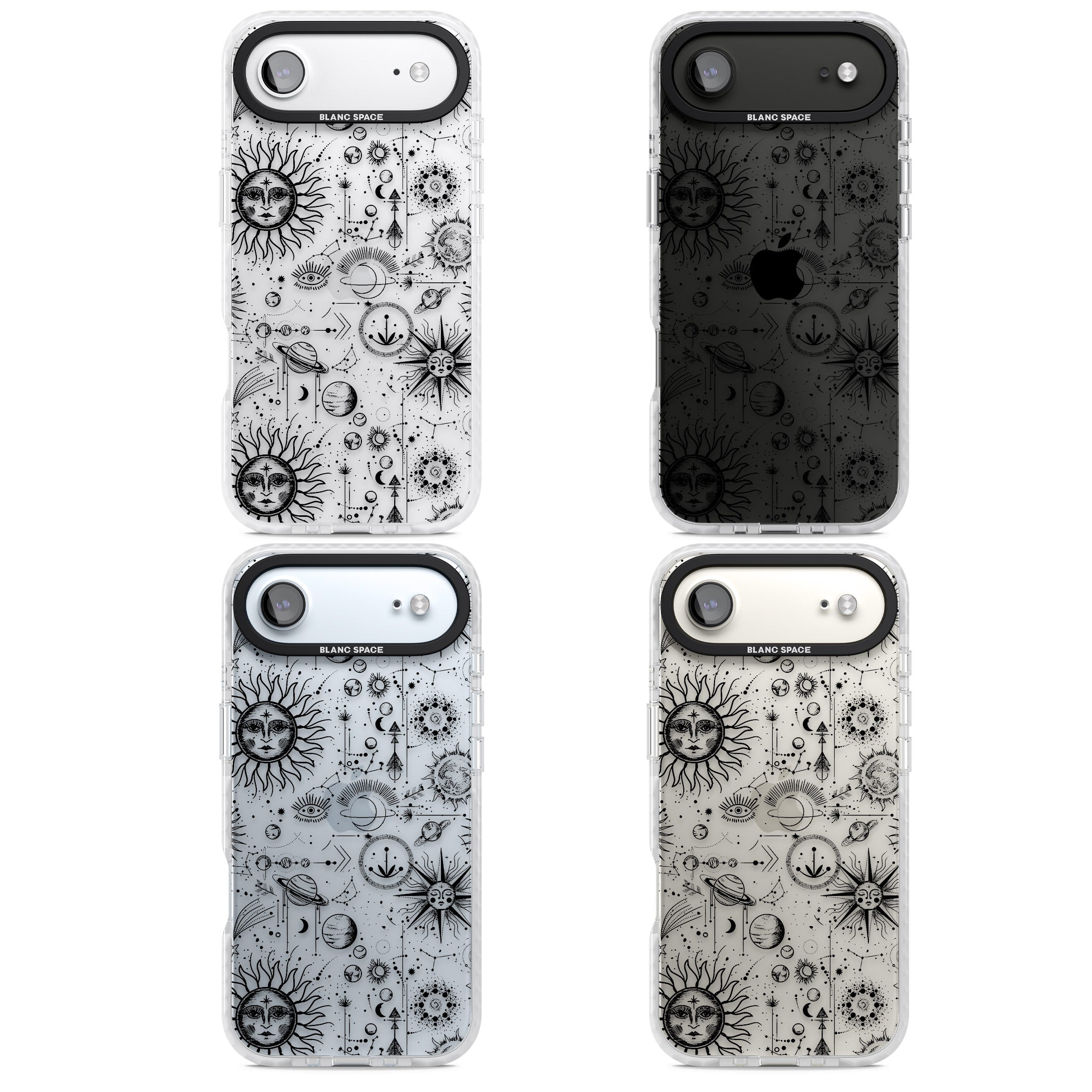 Cosmic Sun & Planets Zodiac iPhone 17 Air Impact Clear Phone Case APT Impact Protection
