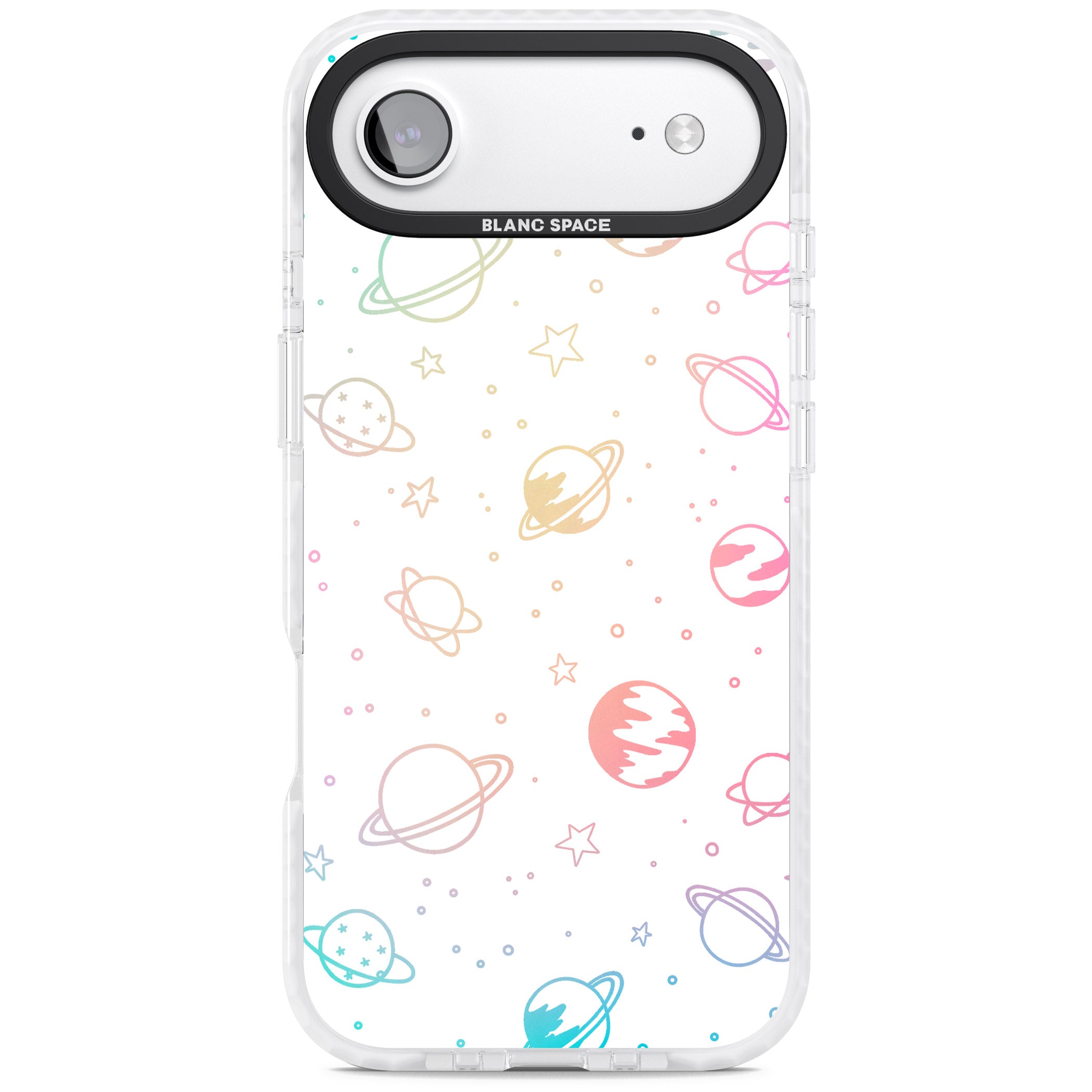 Pastel Cosmic Galaxy iPhone 17 Air Impact Clear Phone Case