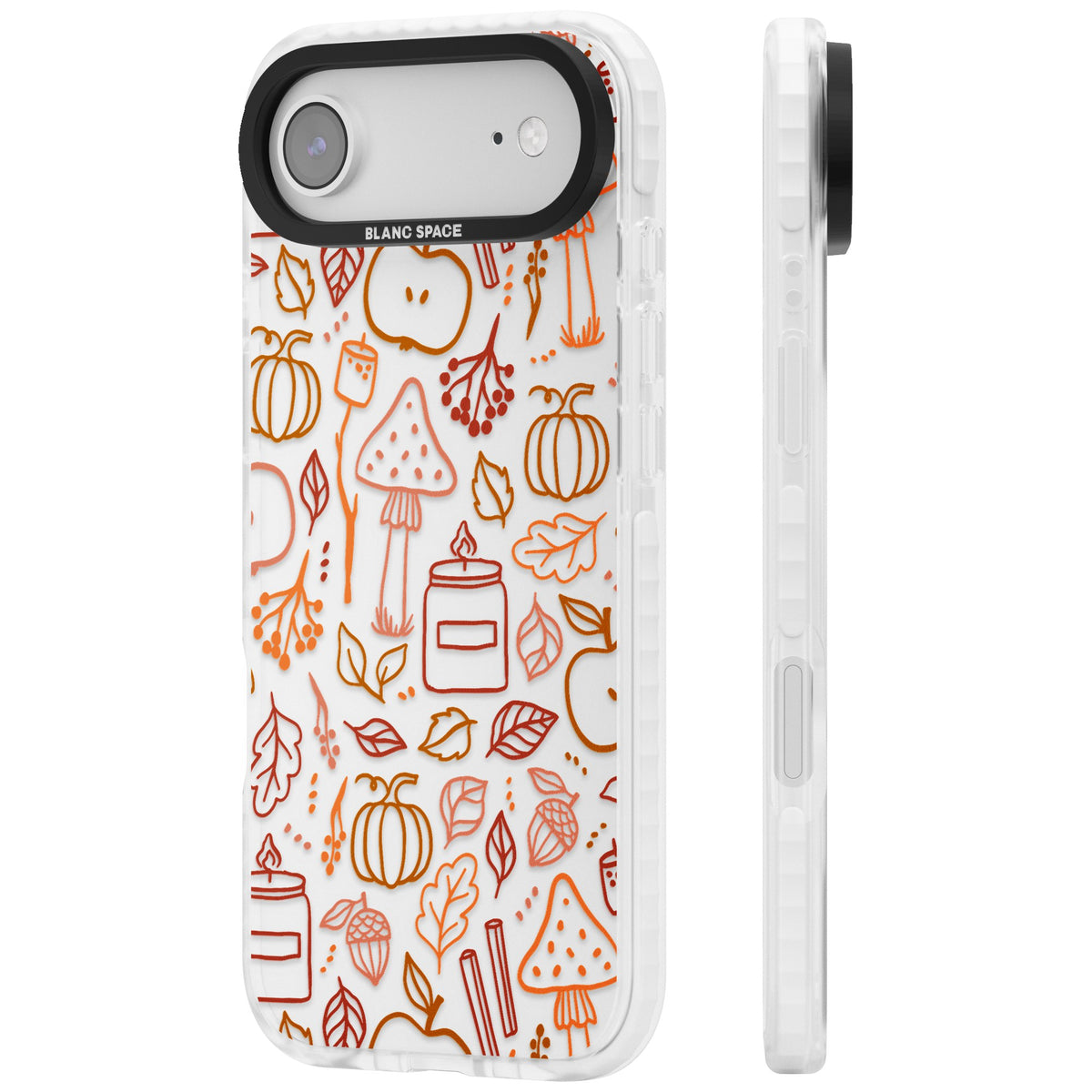 Autumn Line Pattern iPhone Air Impact Clear Phone Case side