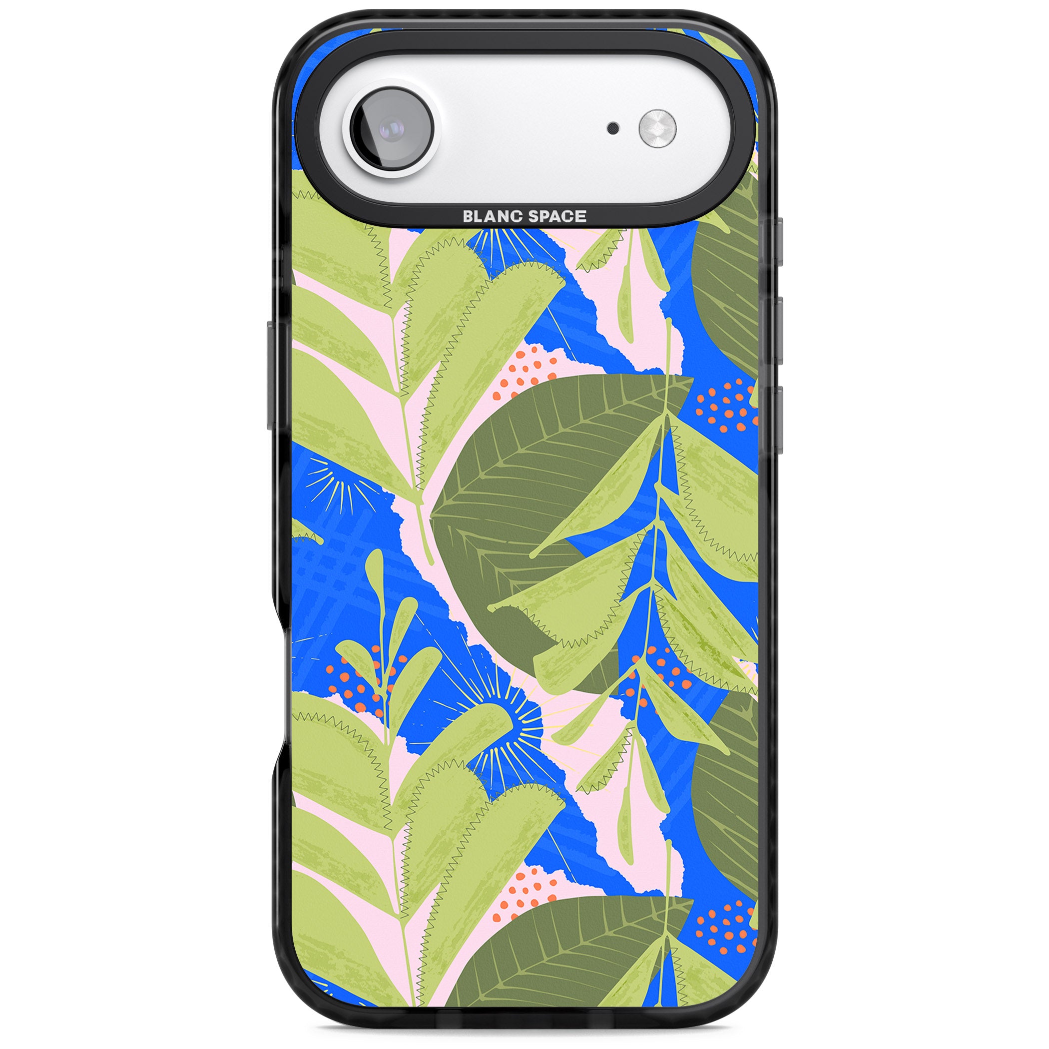 Fern Leaves Abstract Pattern iPhone 17 Air Impact Black Phone Case