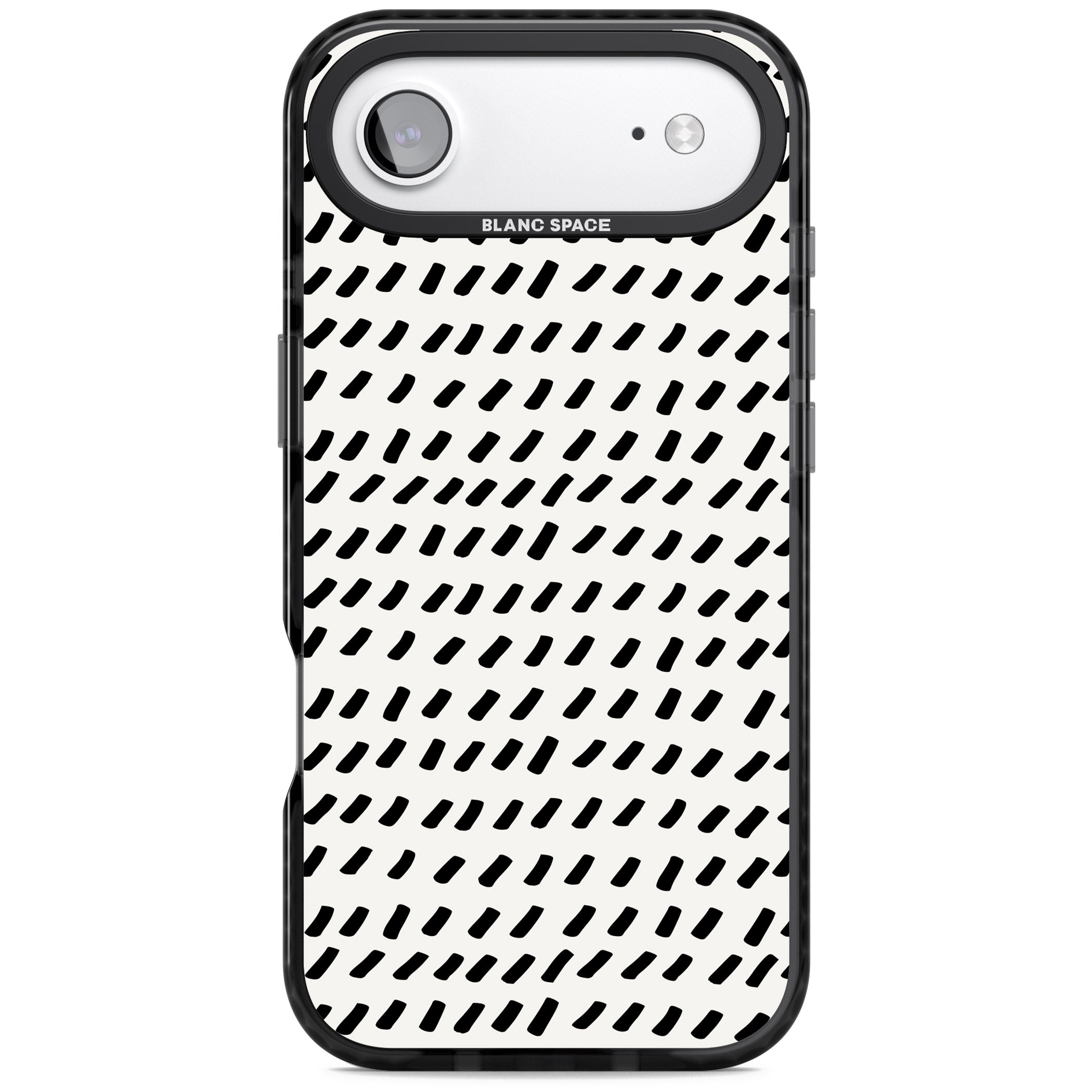 Hand Drawn Lines Pattern iPhone 17 Air Impact Black Phone Case