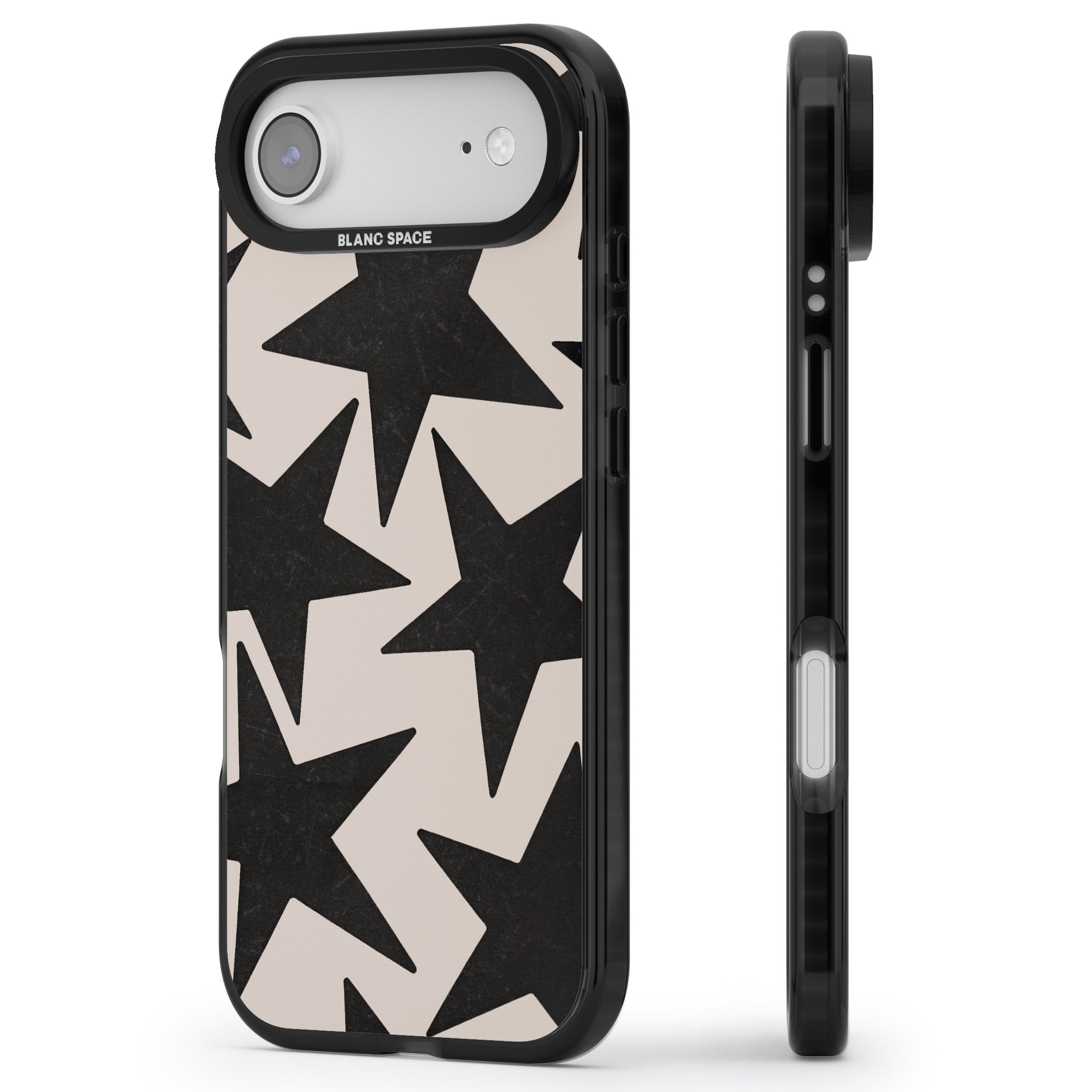Black Superstars iPhone 17 Air Impact Black Phone Case Side Profile