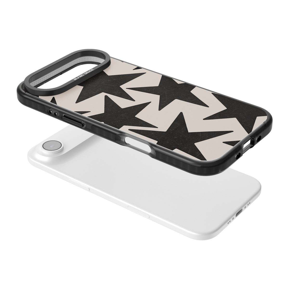 Black Superstars iPhone Air Impact Black Phone Case angled