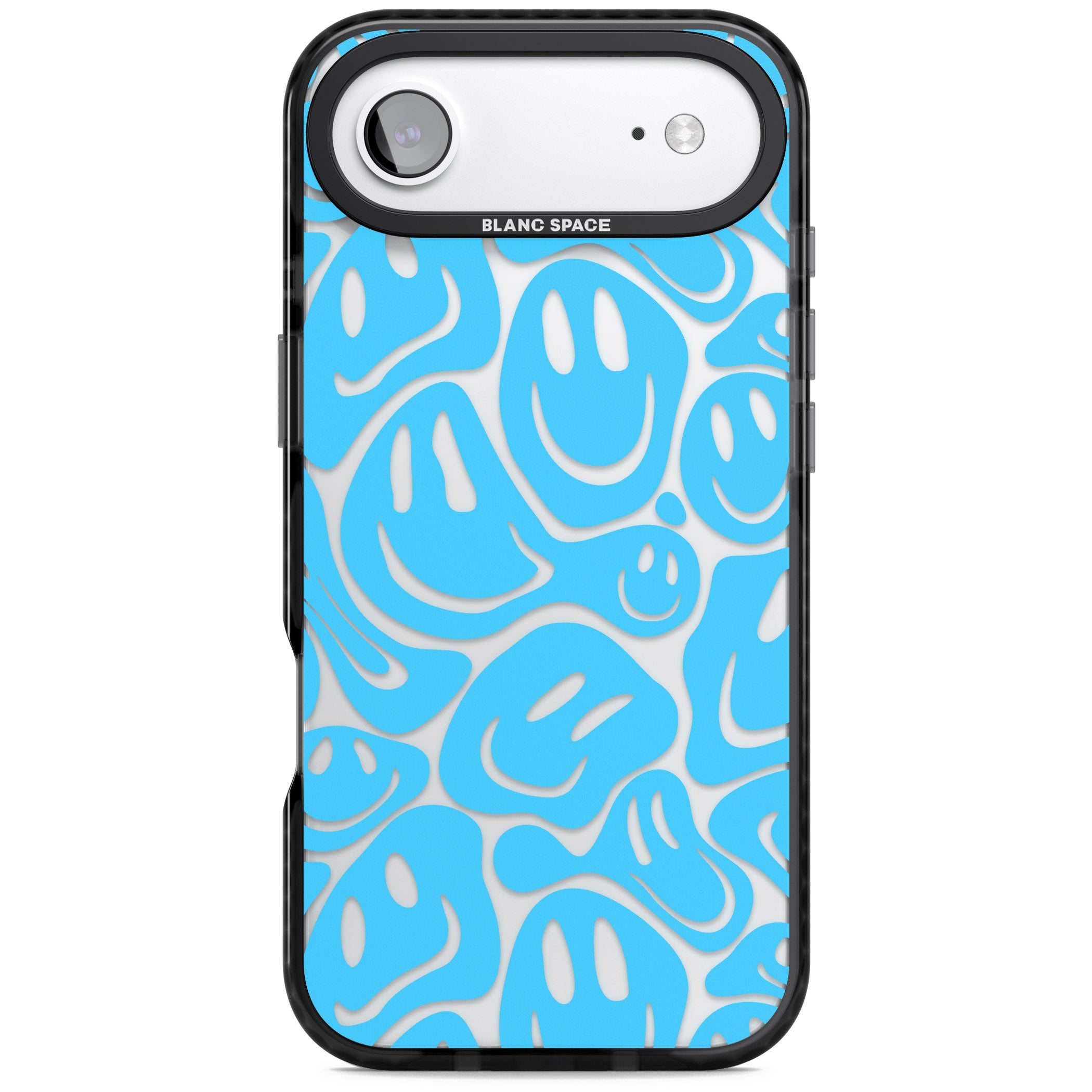 Blue Acid Faces iPhone 17 Air Impact Black Phone Case