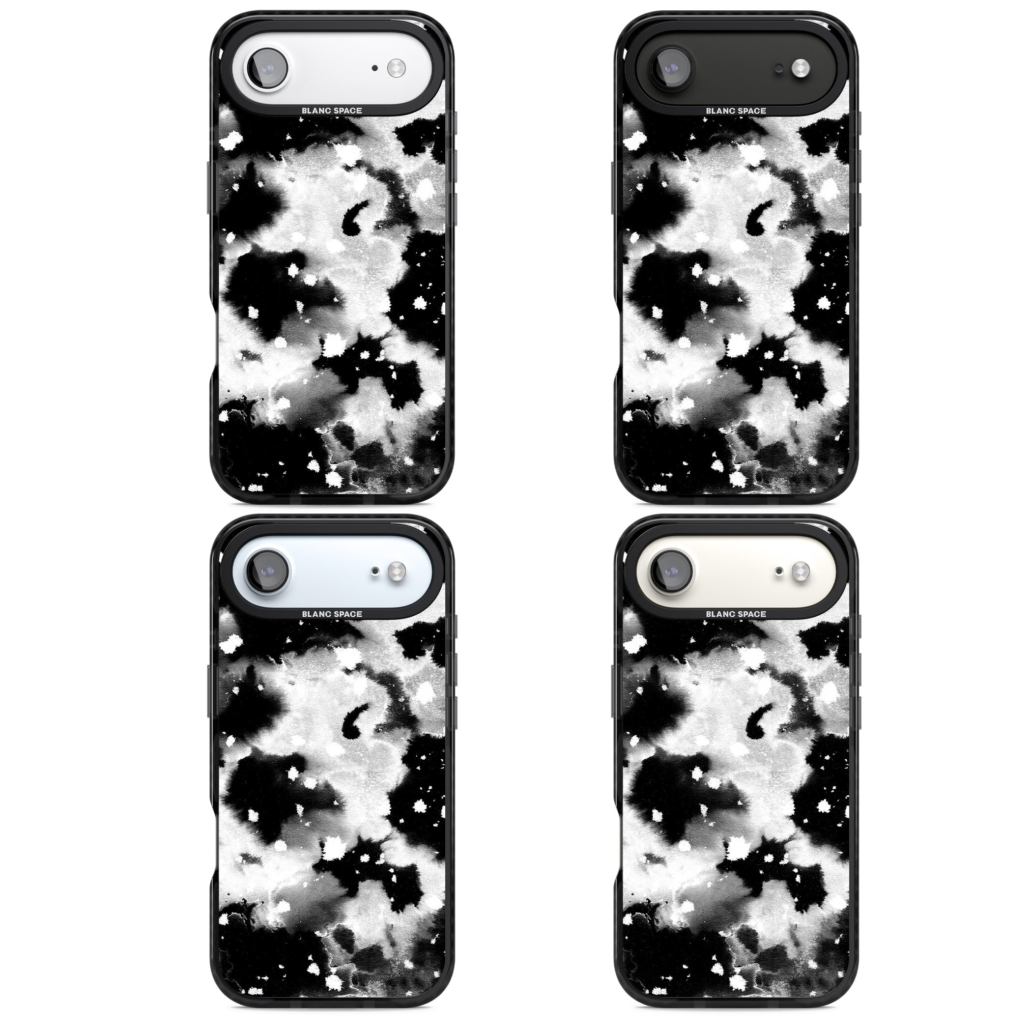 Acid Wash Ink Cloud iPhone 17 Air Impact Black Phone Case APT Impact Protection