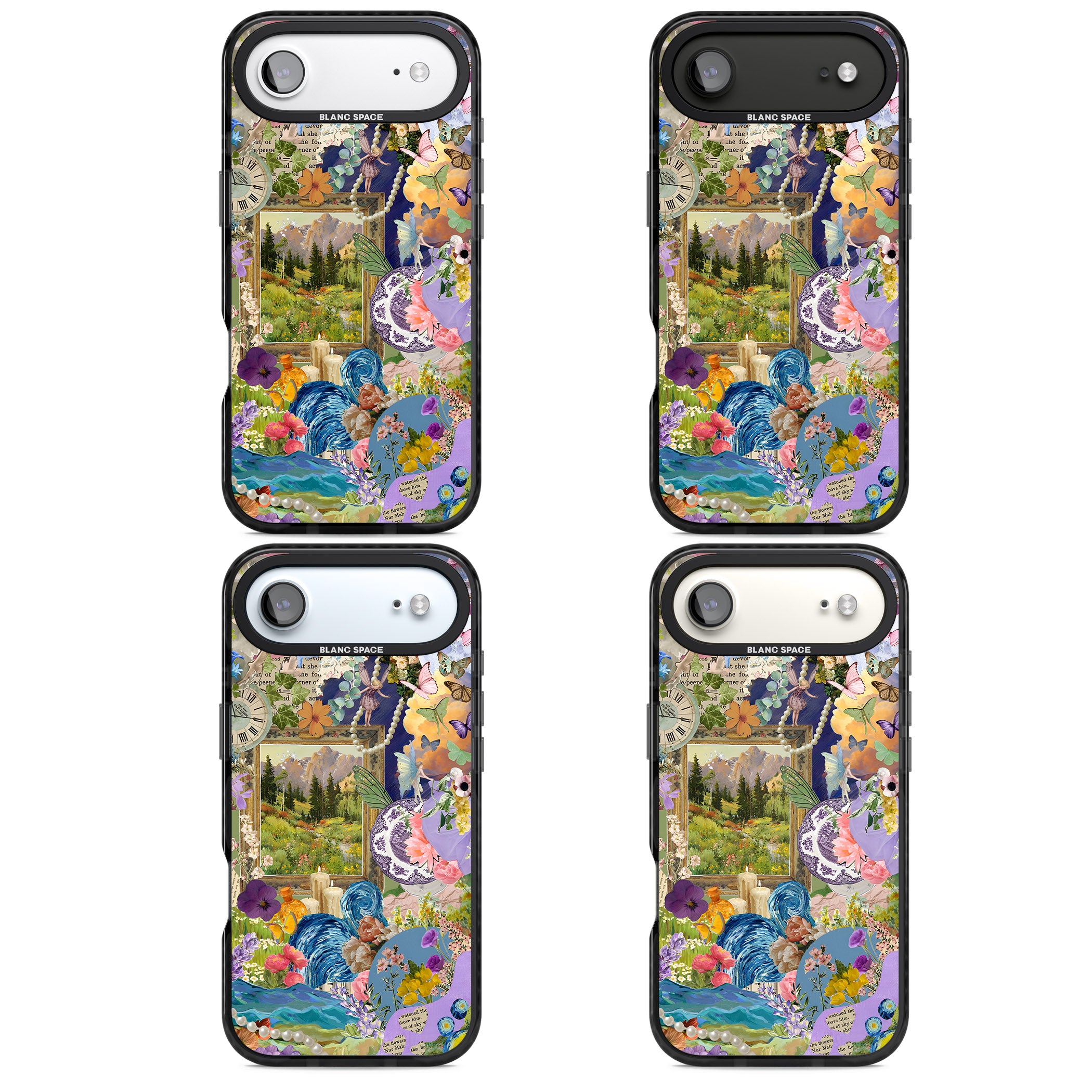 Vibrant Whimsy Collage iPhone 17 Air Impact Black Phone Case APT Impact Protection