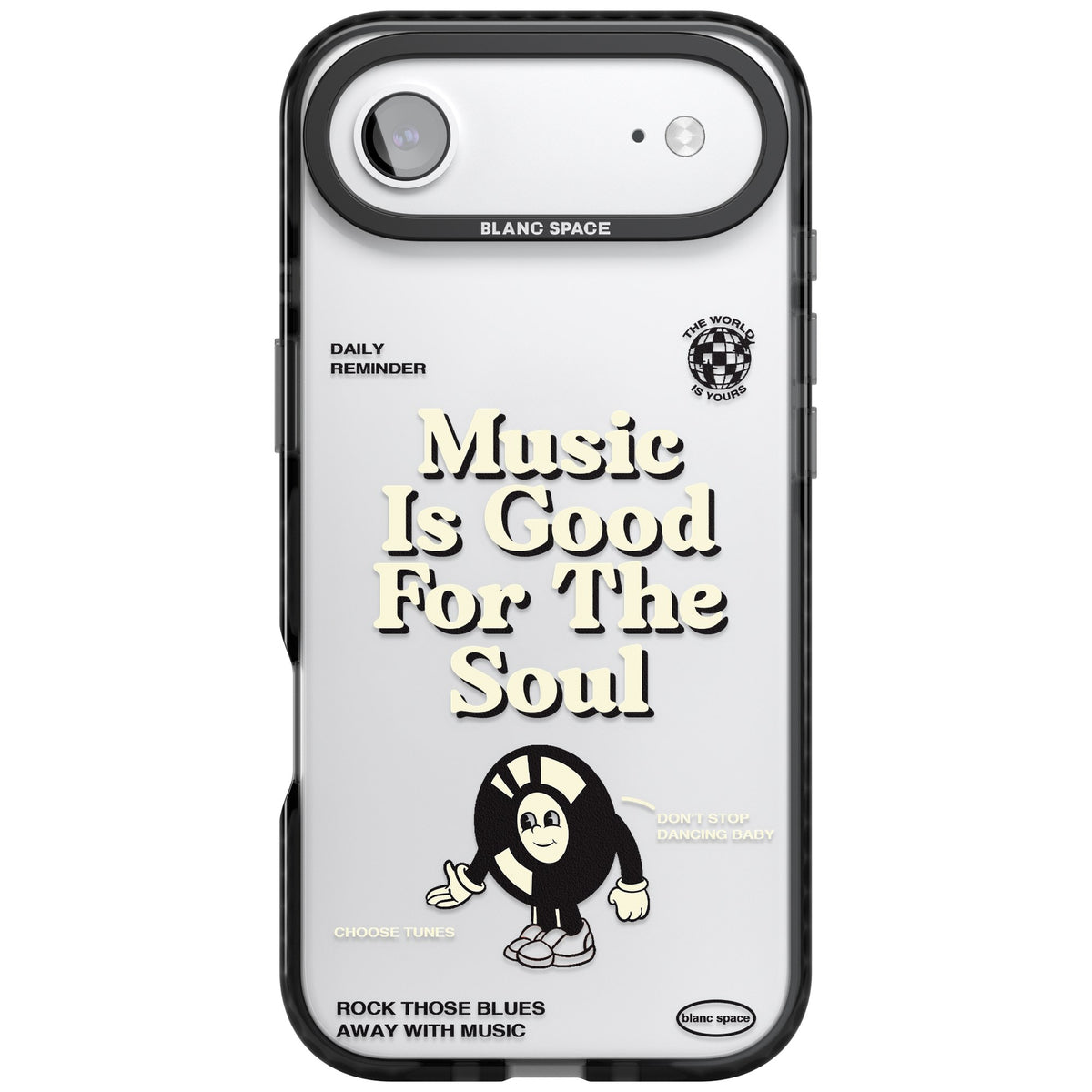 Music Is Good For The Soul iPhone Air Impact Black Phone Case front