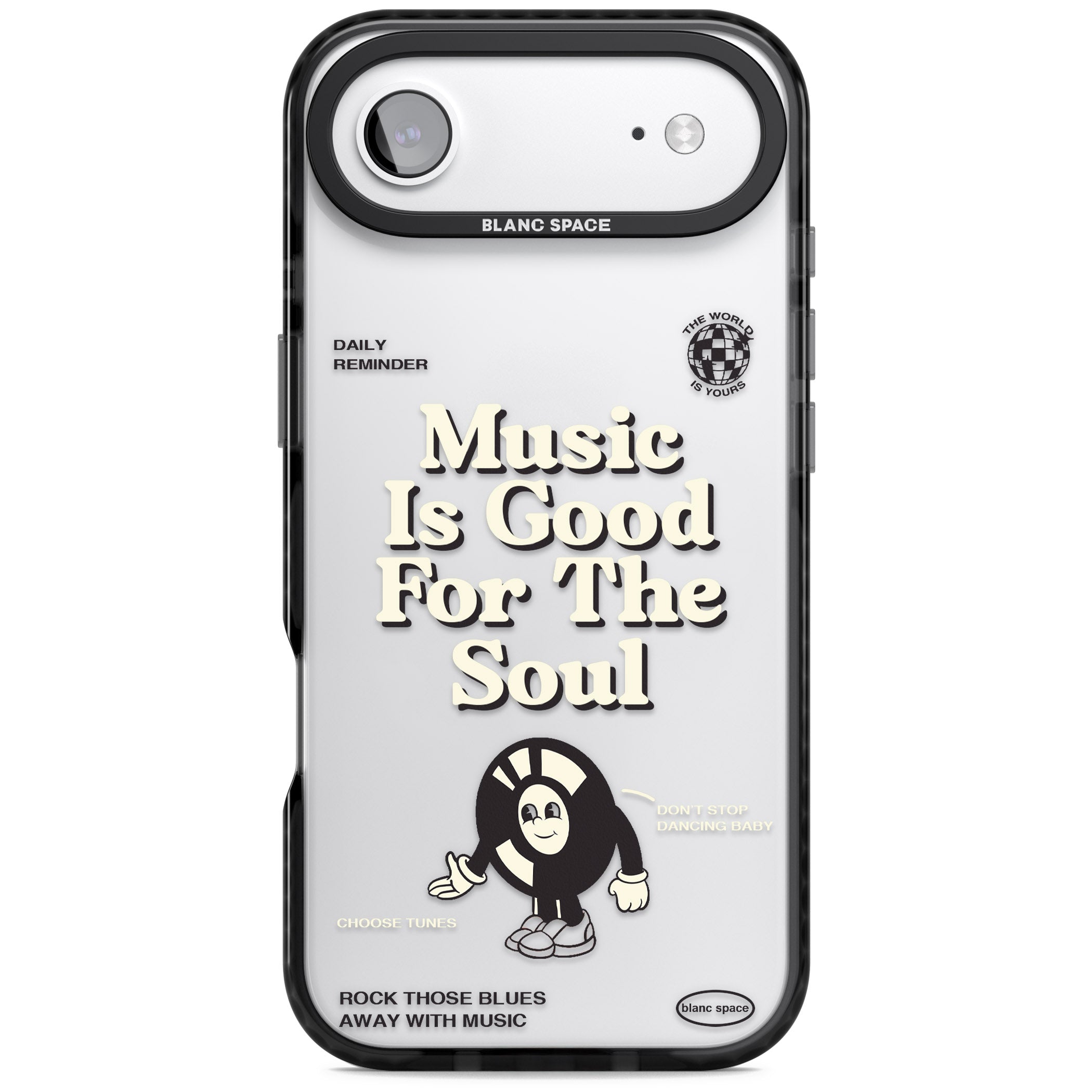 Music Is Good For The Soul iPhone 17 Air Impact Black Phone Case