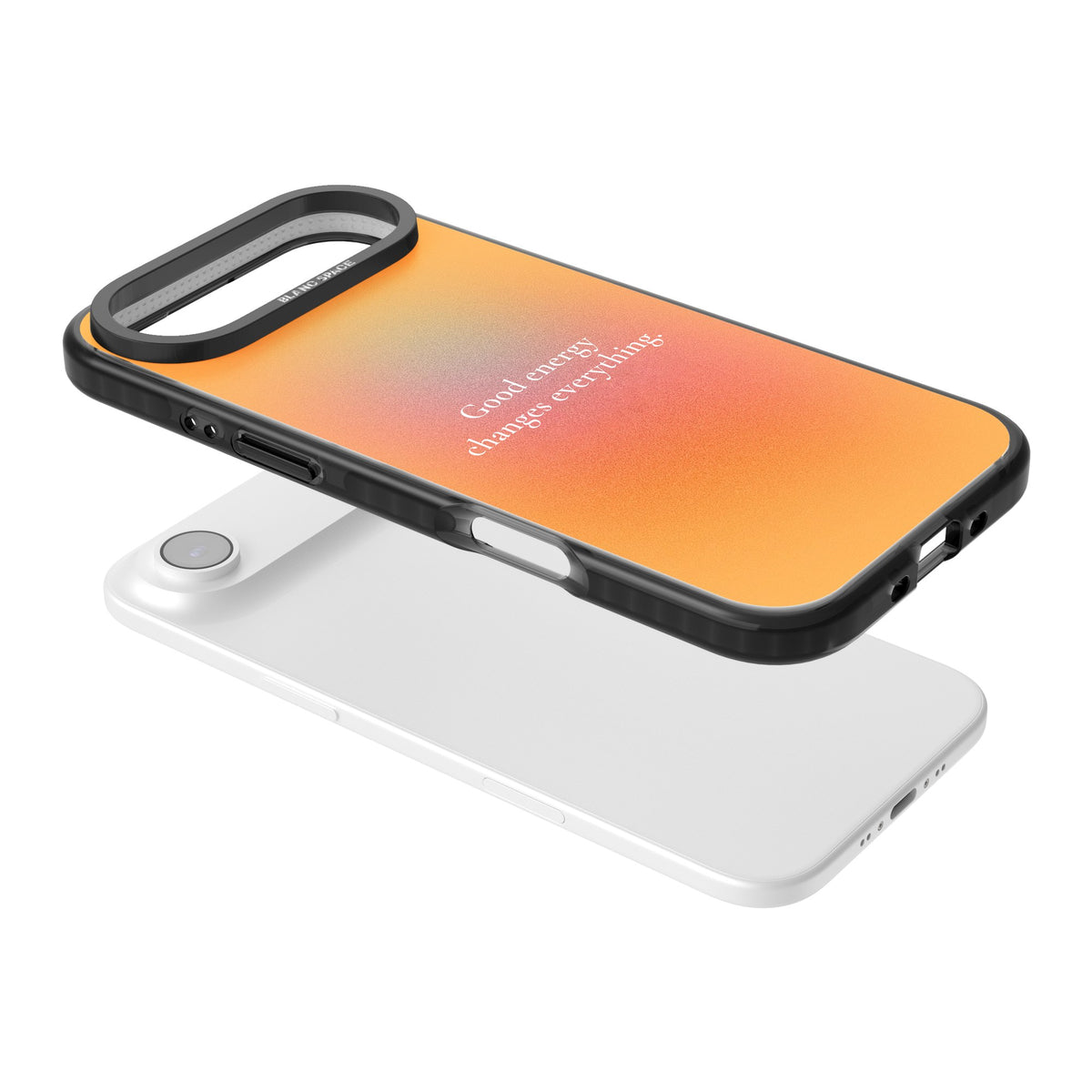 Good Energy iPhone Air Impact Black Phone Case angled
