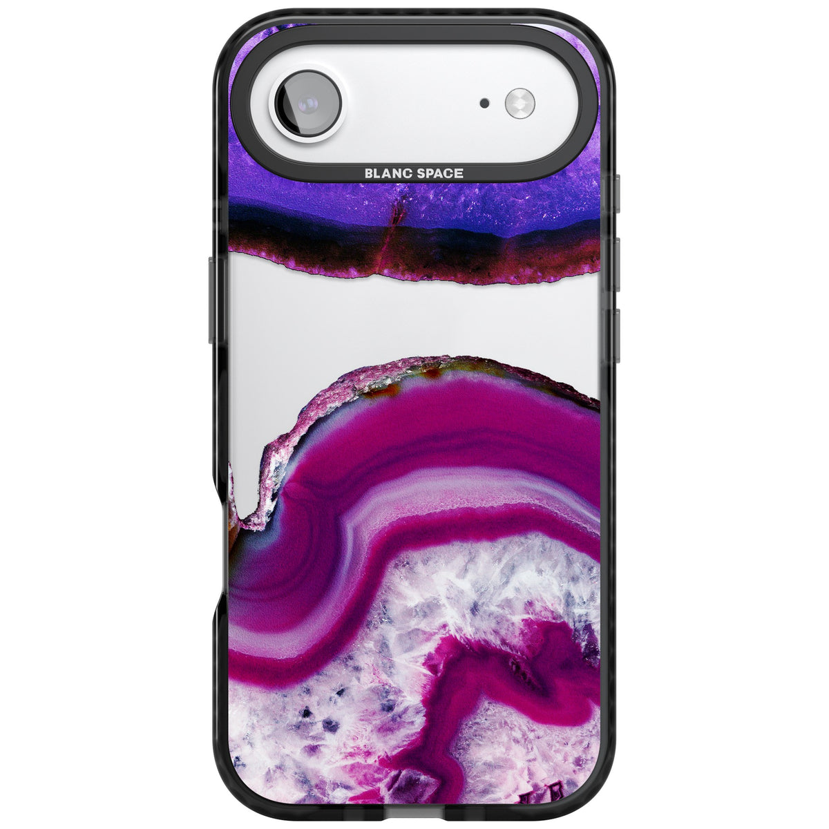 Amethyst Crystal Slice iPhone Air Impact Black Phone Case front